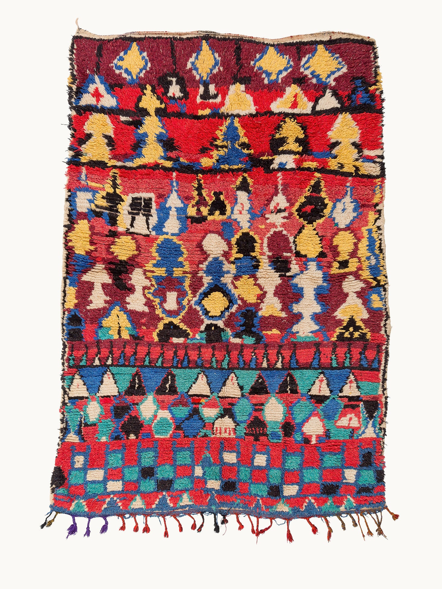 Vintage Azilal Wool Rug | 225 x 145 cm