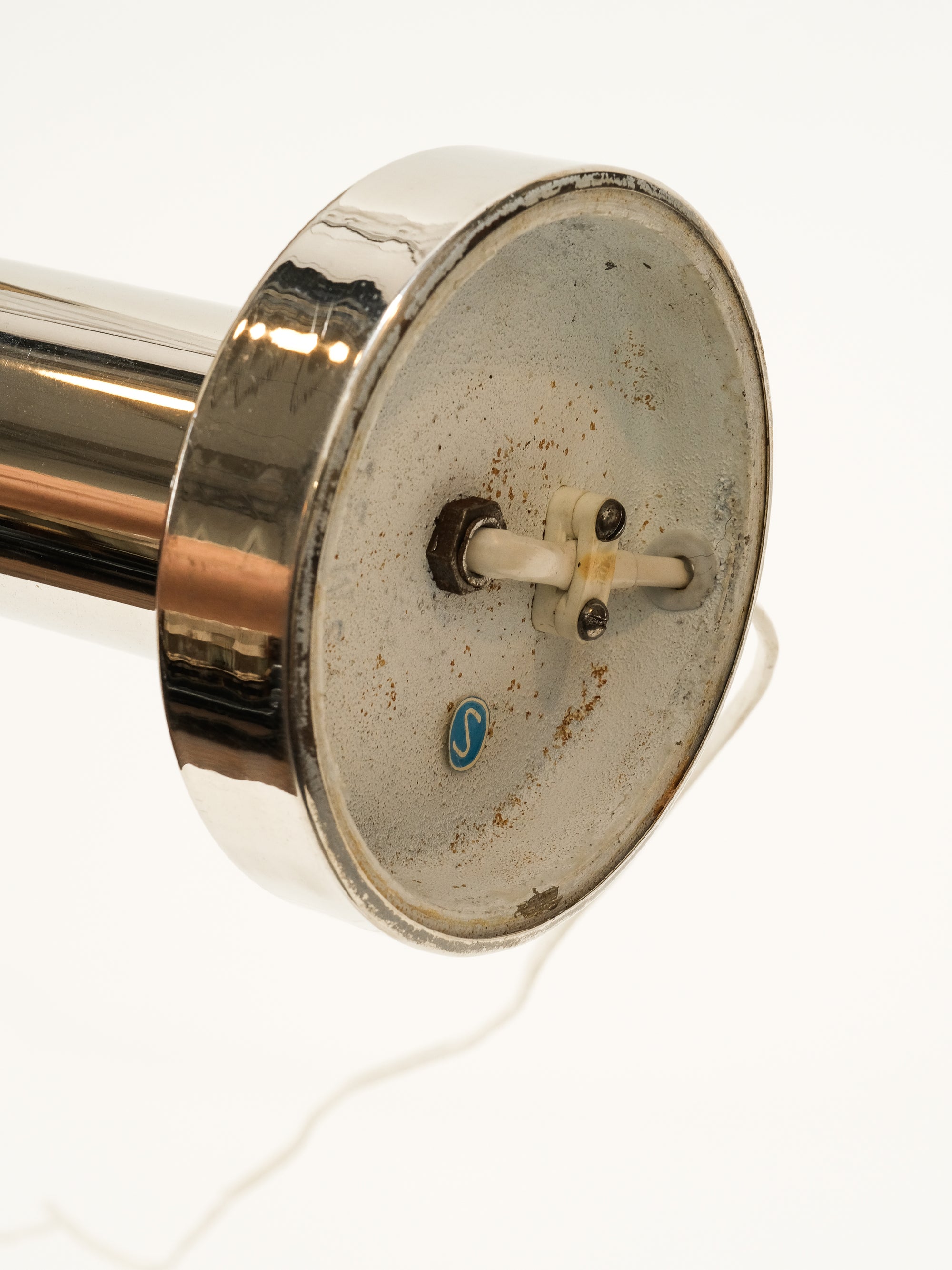 Mid-Century Modern Large Chrome Table Lamp, Sweden, 1970s