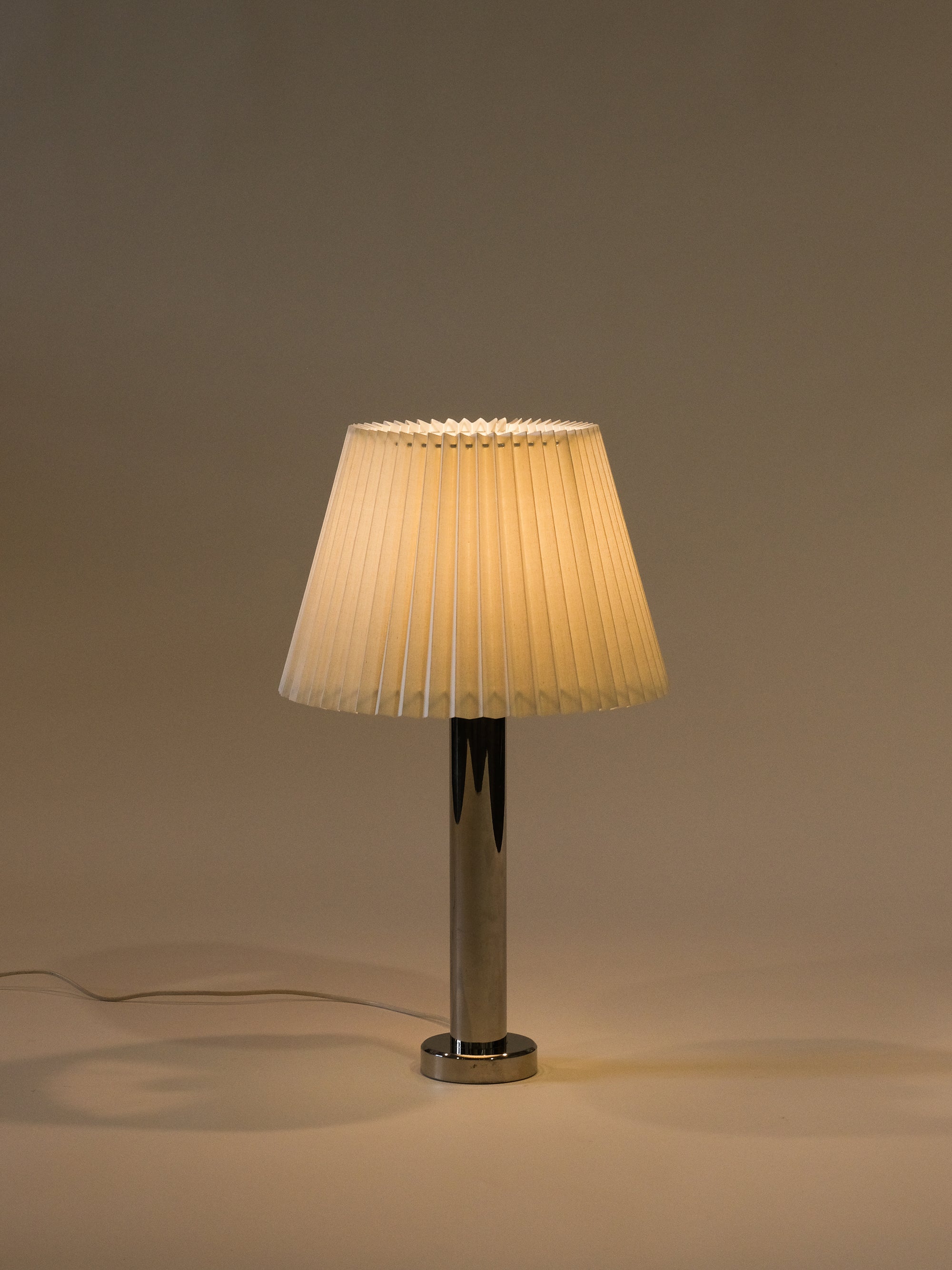 Mid-Century Modern Large Chrome Table Lamp, Sweden, 1970s