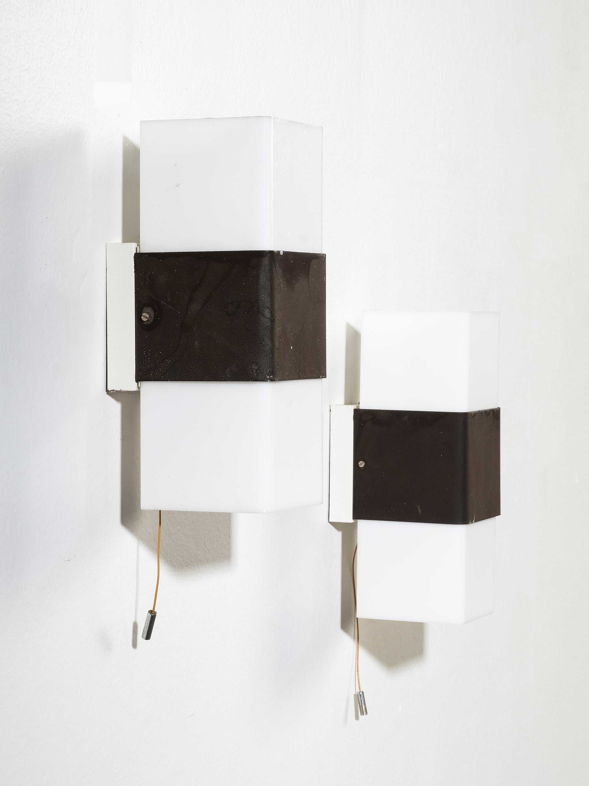 Pair of Metal and Acrylic Wall Lamps by Hoffmeister-Leuchten, 1970s