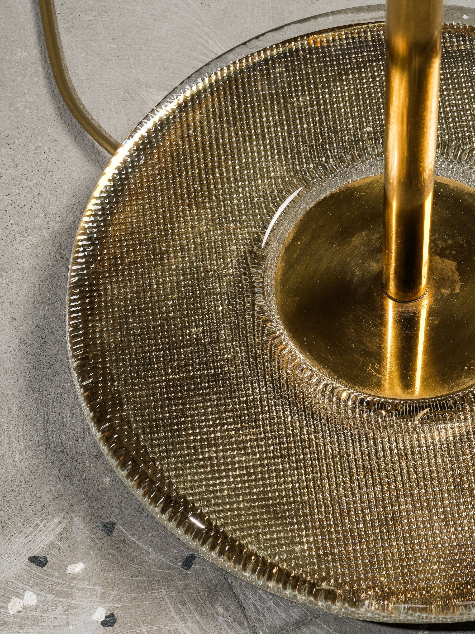 Pair of Mid-Century Modern Swedish Brass & Glass Floor Lamps, 1960s