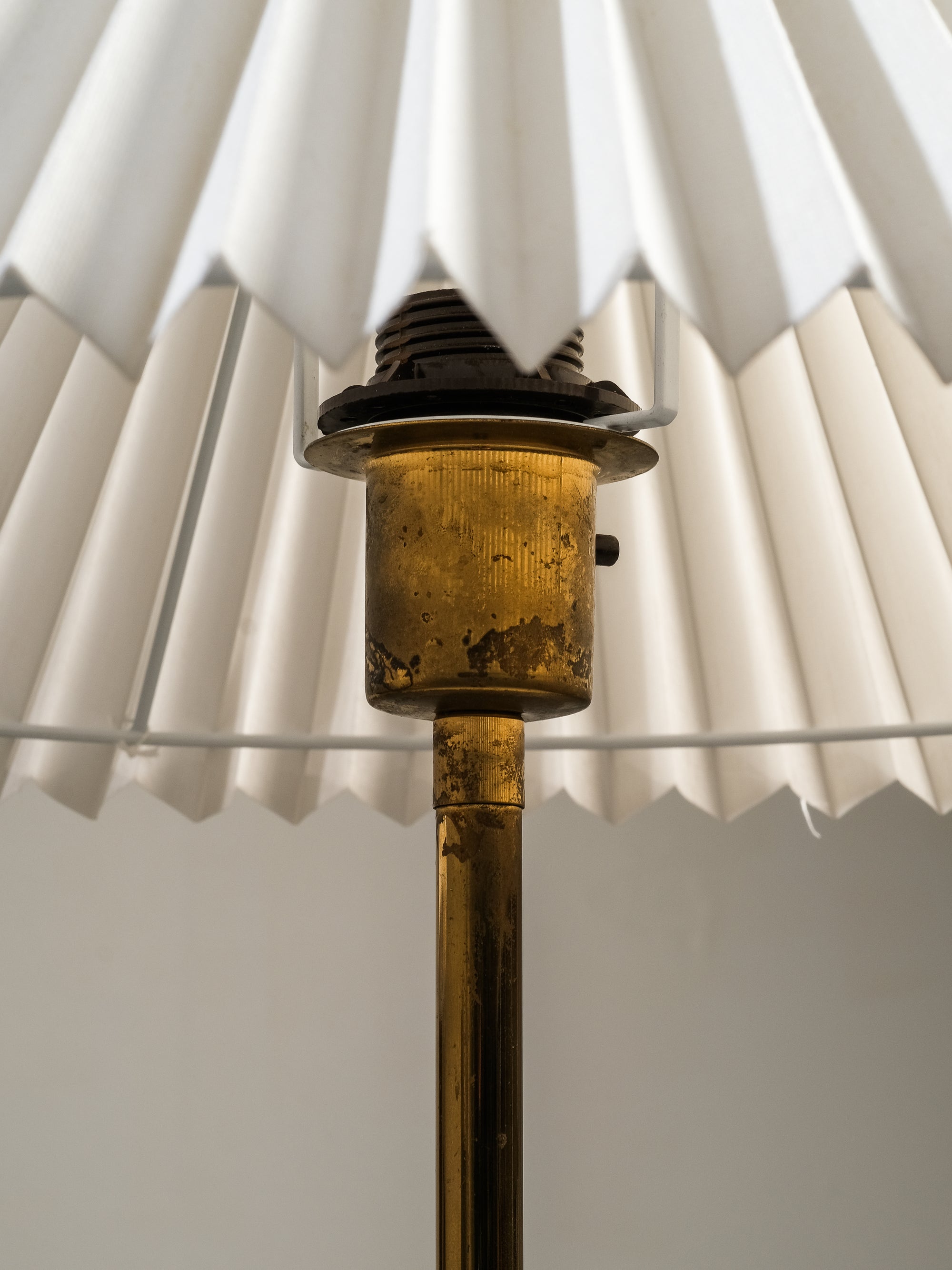 Pair of Mid-Century Modern Swedish Brass & Glass Floor Lamps, 1960s