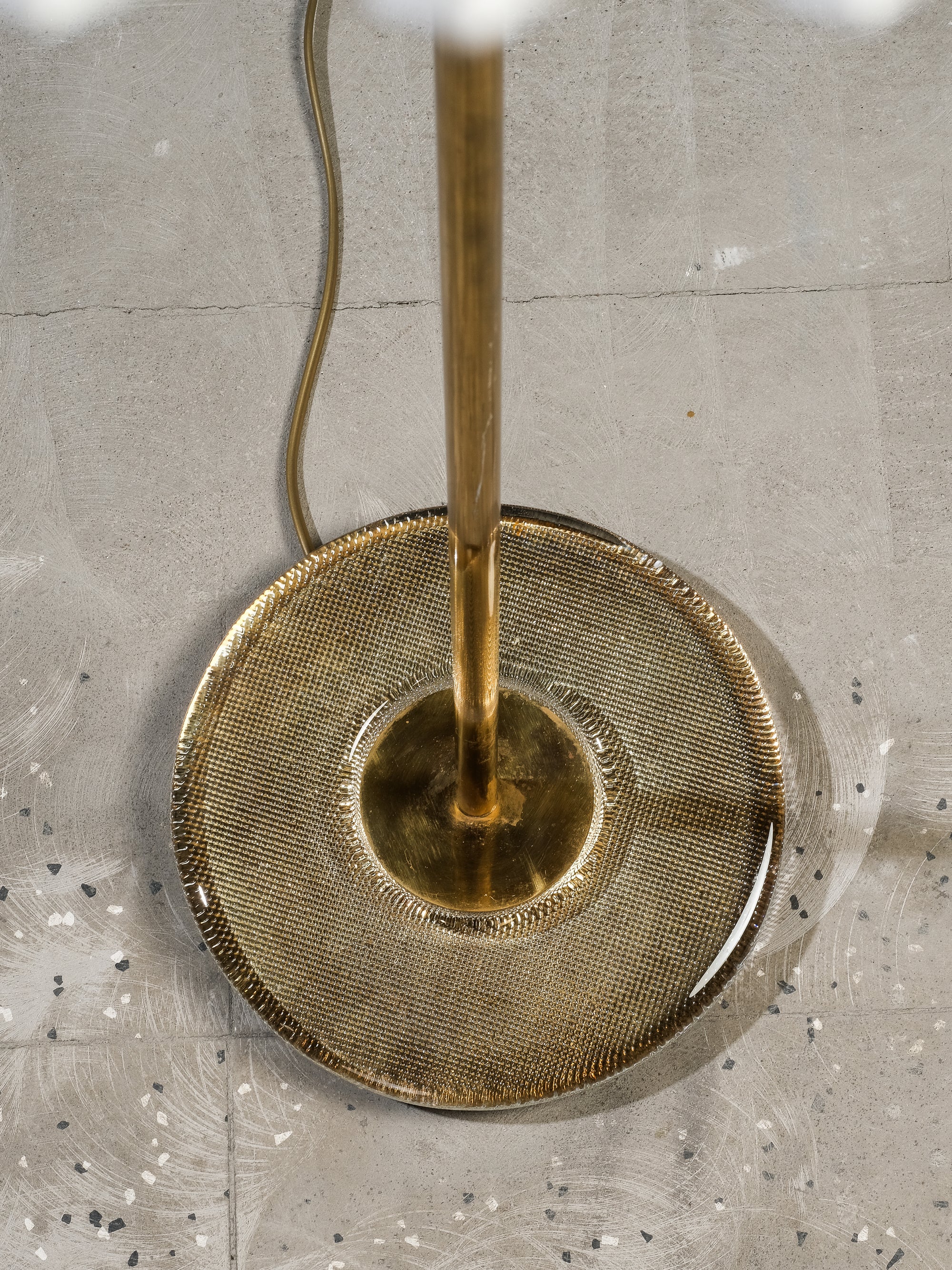 Pair of Mid-Century Modern Swedish Brass & Glass Floor Lamps, 1960s