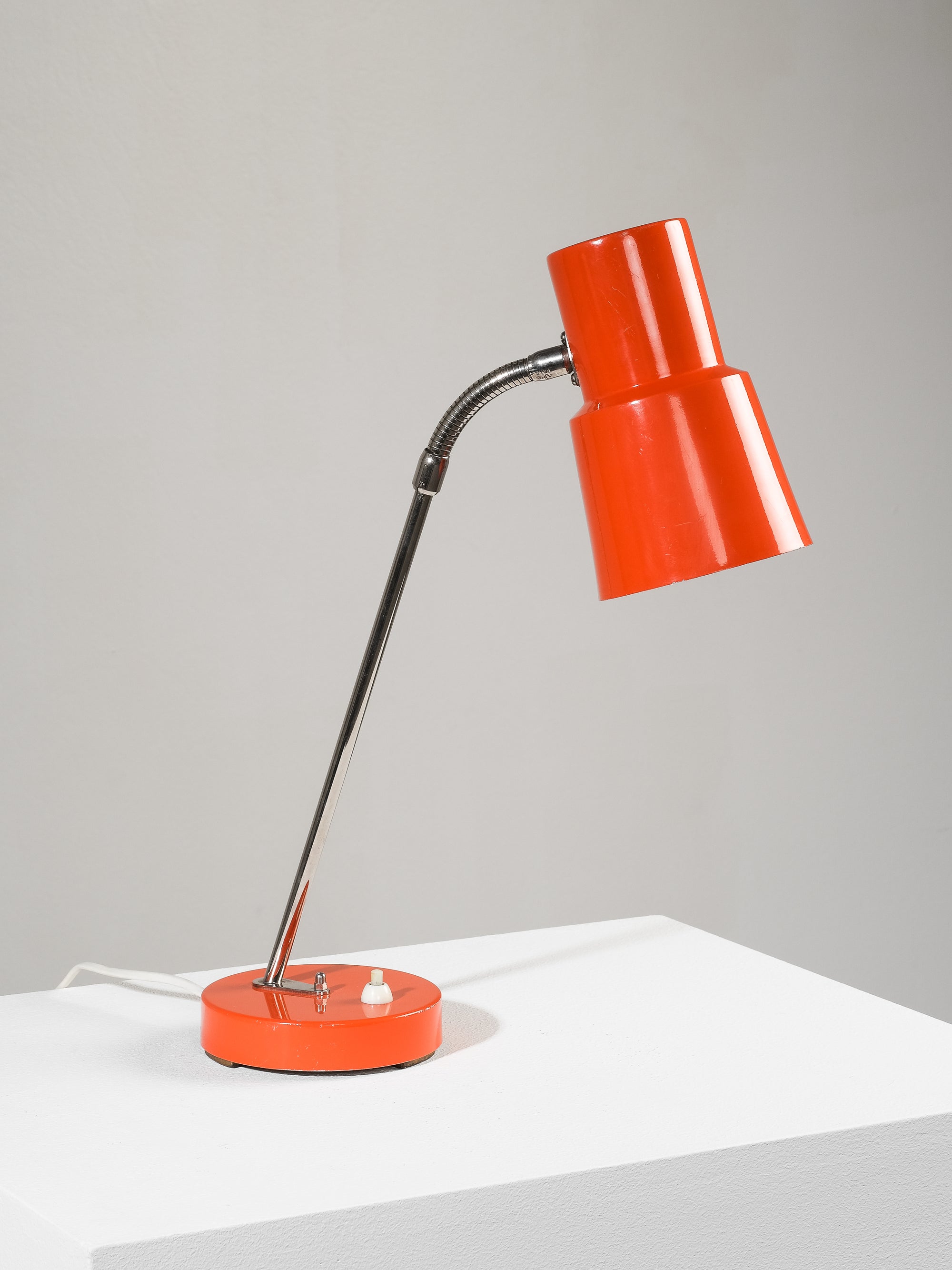 Orange & Chrome Table Lamp by EWÅ Värnamo, 1960s