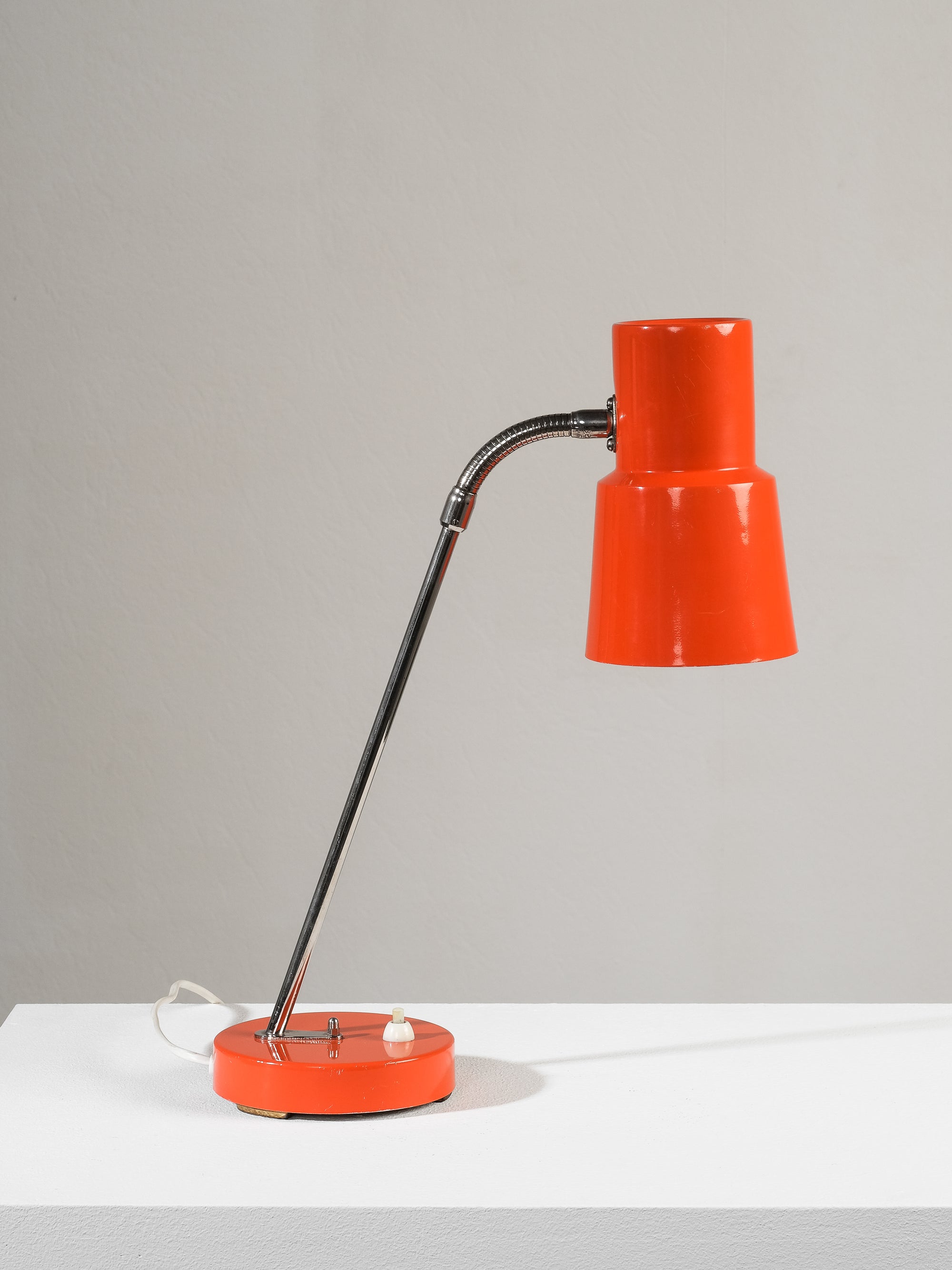 Orange & Chrome Table Lamp by EWÅ Värnamo, 1960s