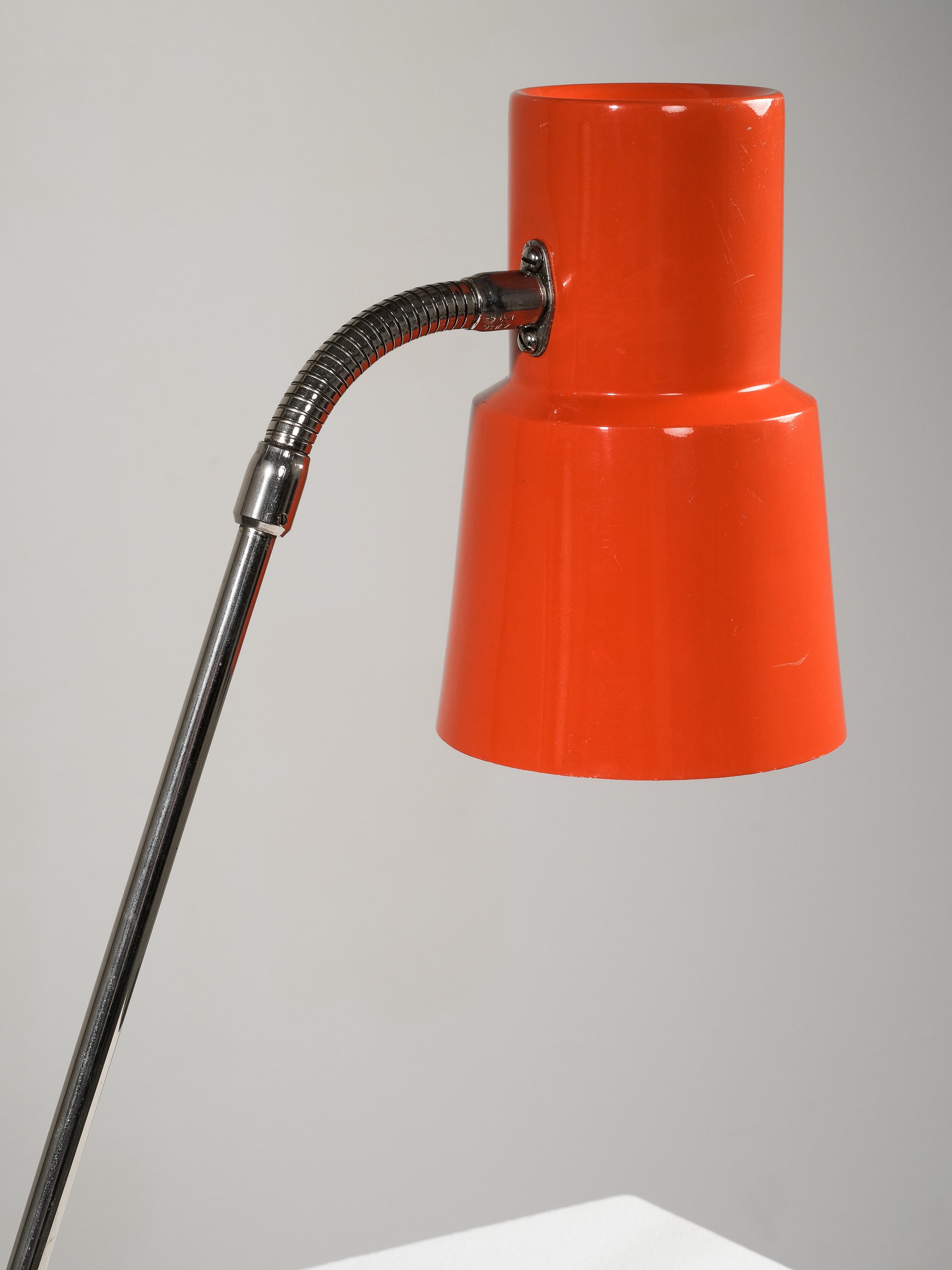 Orange & Chrome Table Lamp by EWÅ Värnamo, 1960s