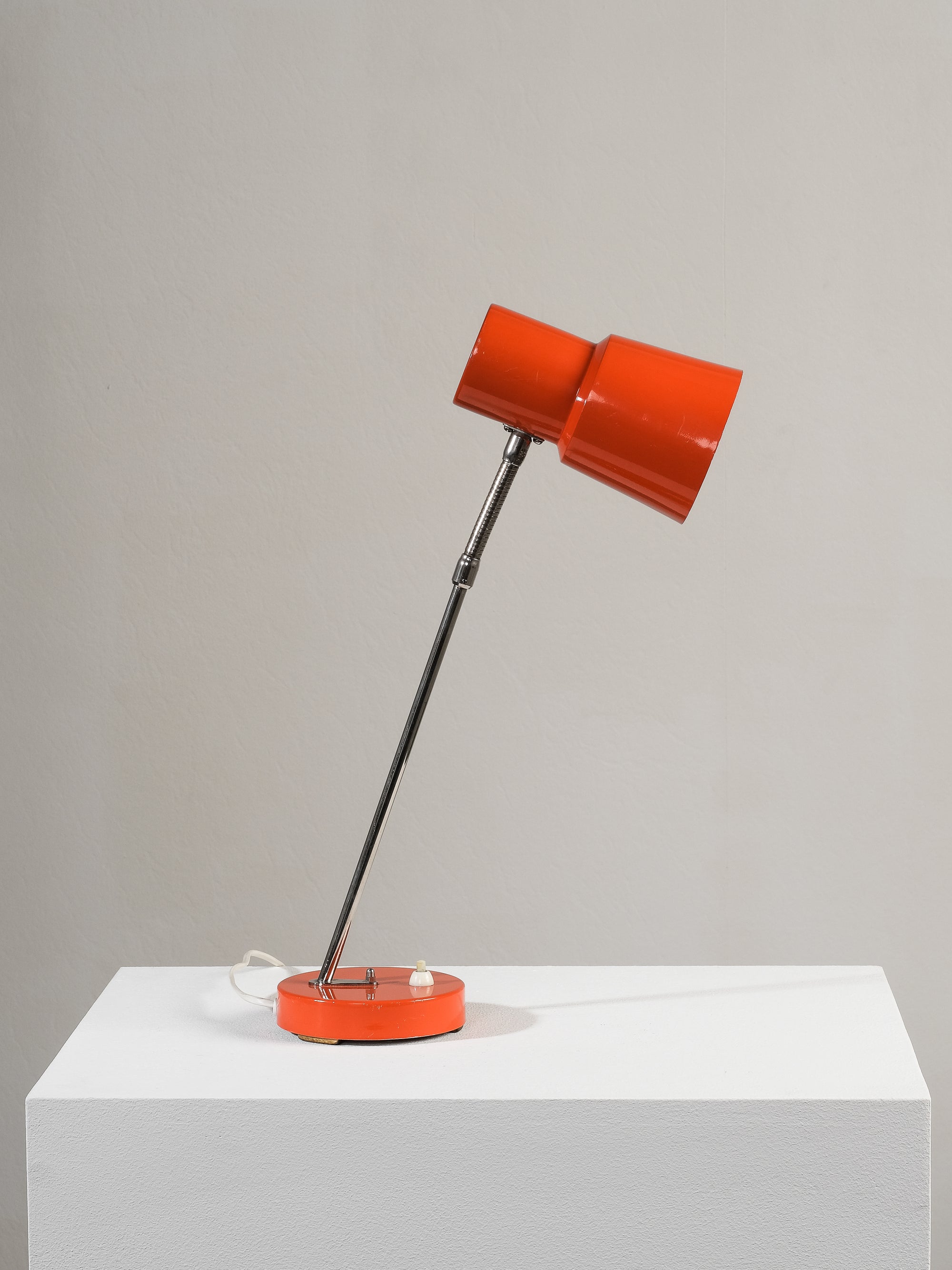 Orange & Chrome Table Lamp by EWÅ Värnamo, 1960s