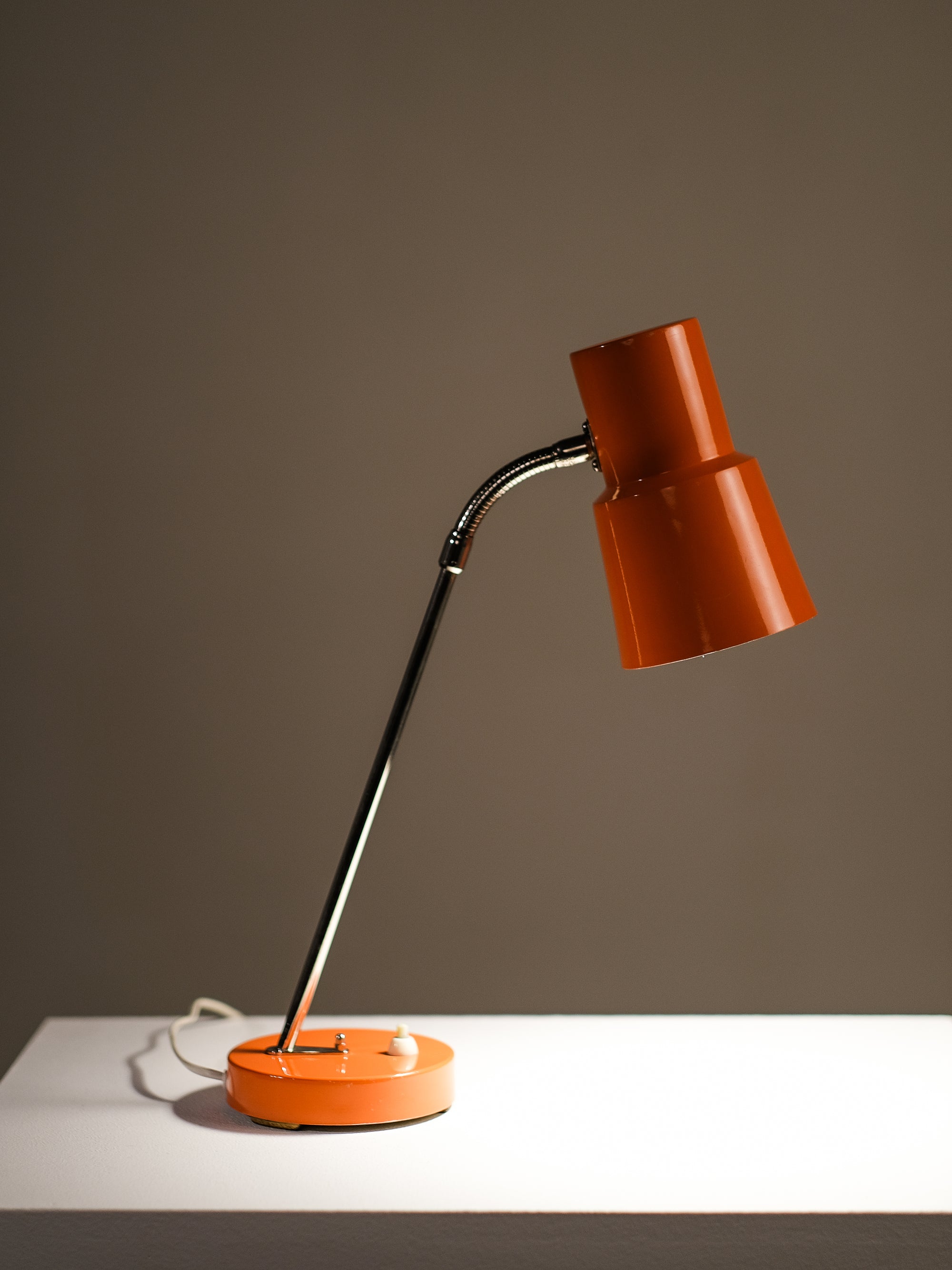 Orange & Chrome Table Lamp by EWÅ Värnamo, 1960s