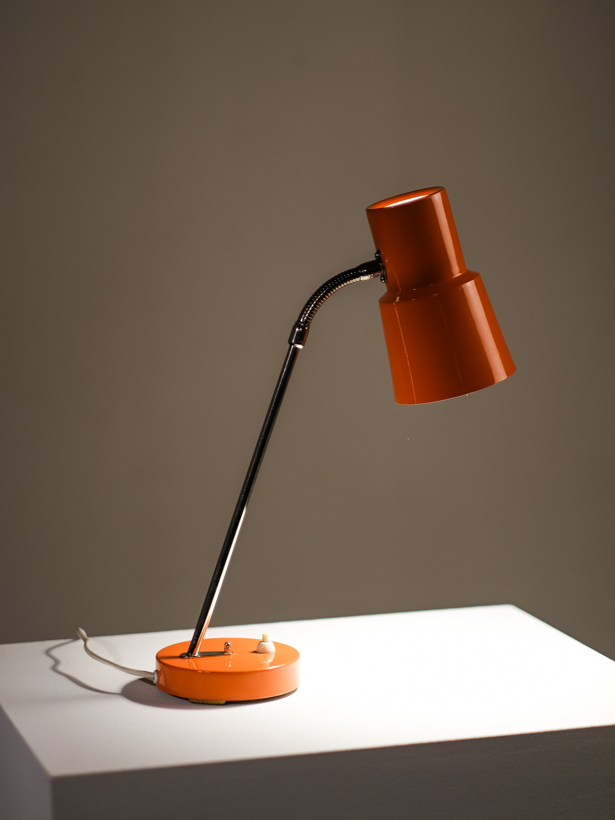 Orange & Chrome Table Lamp by EWÅ Värnamo, 1960s
