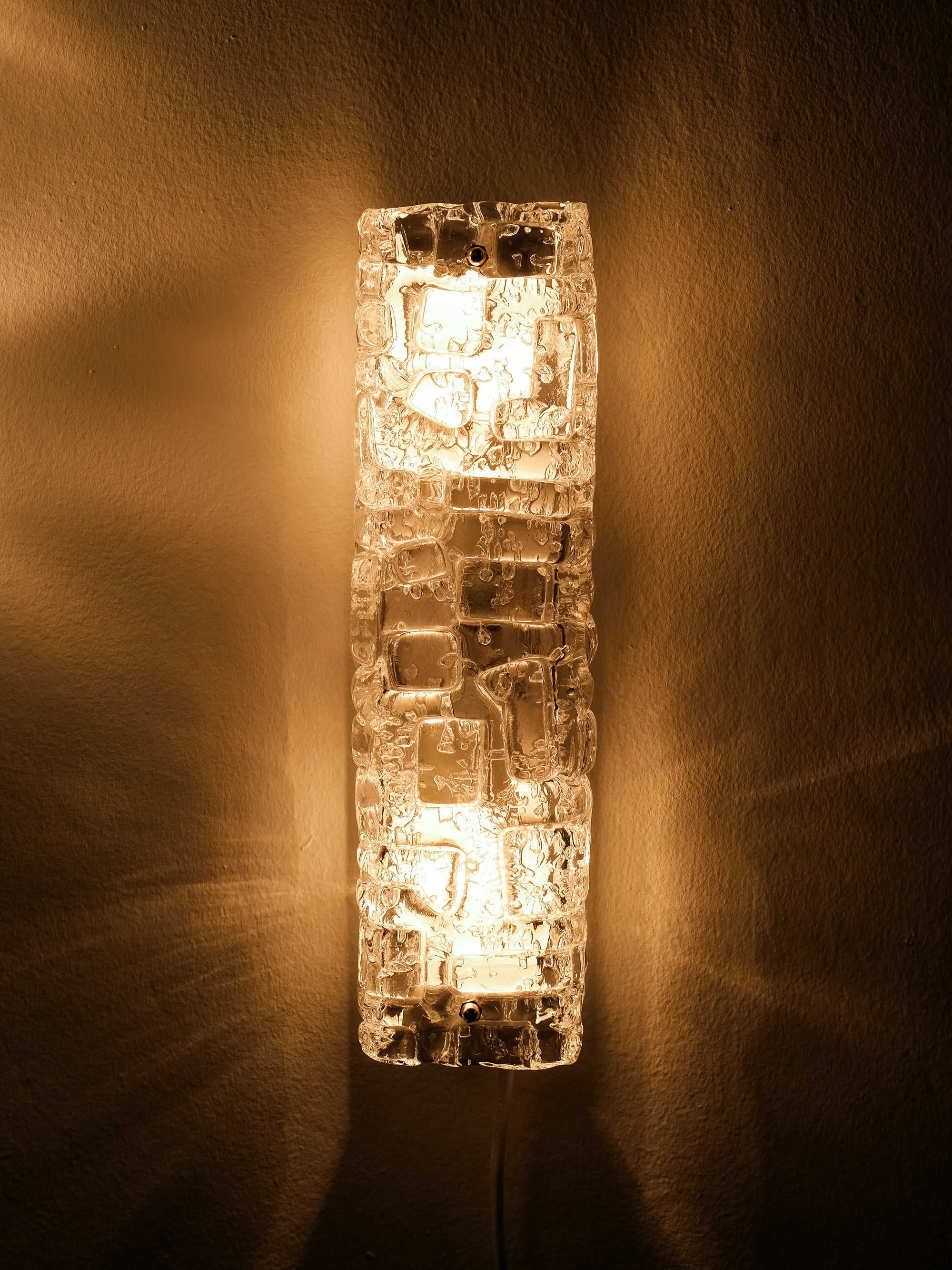 Pair of 'Slovenia' Glass Wall Lamps by Fagerhults Belysning, Sweden, 1960s