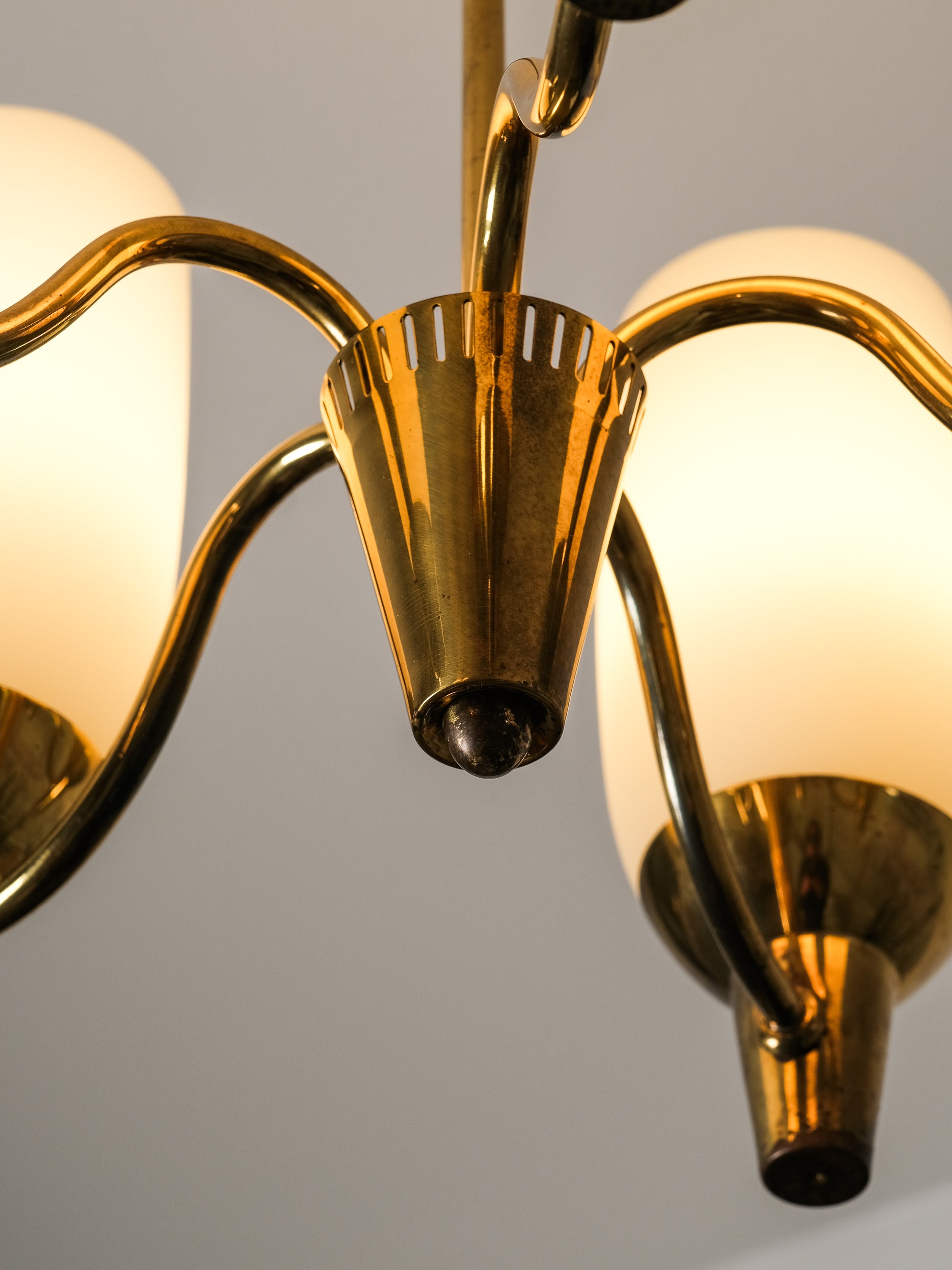 Brass Chandelier Model "51168" by Mauri Almari for Idman Oy, Finland, 1950s