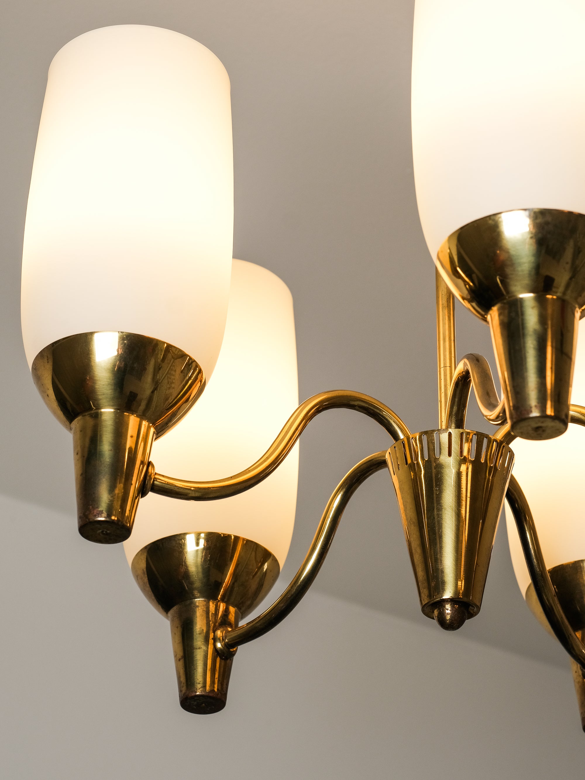 Brass Chandelier Model "51168" by Mauri Almari for Idman Oy, Finland, 1950s
