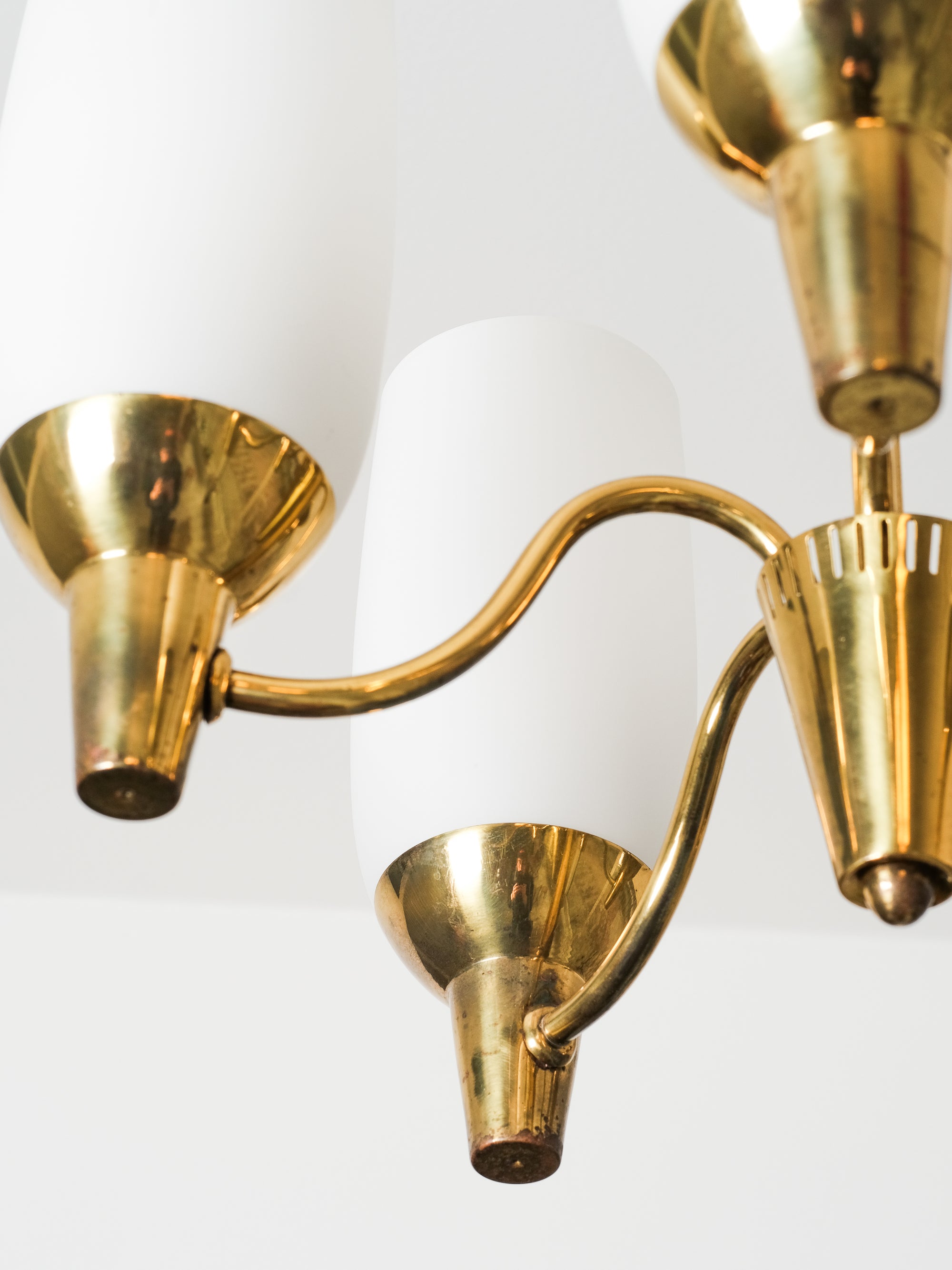 Brass Chandelier Model "51168" by Mauri Almari for Idman Oy, Finland, 1950s