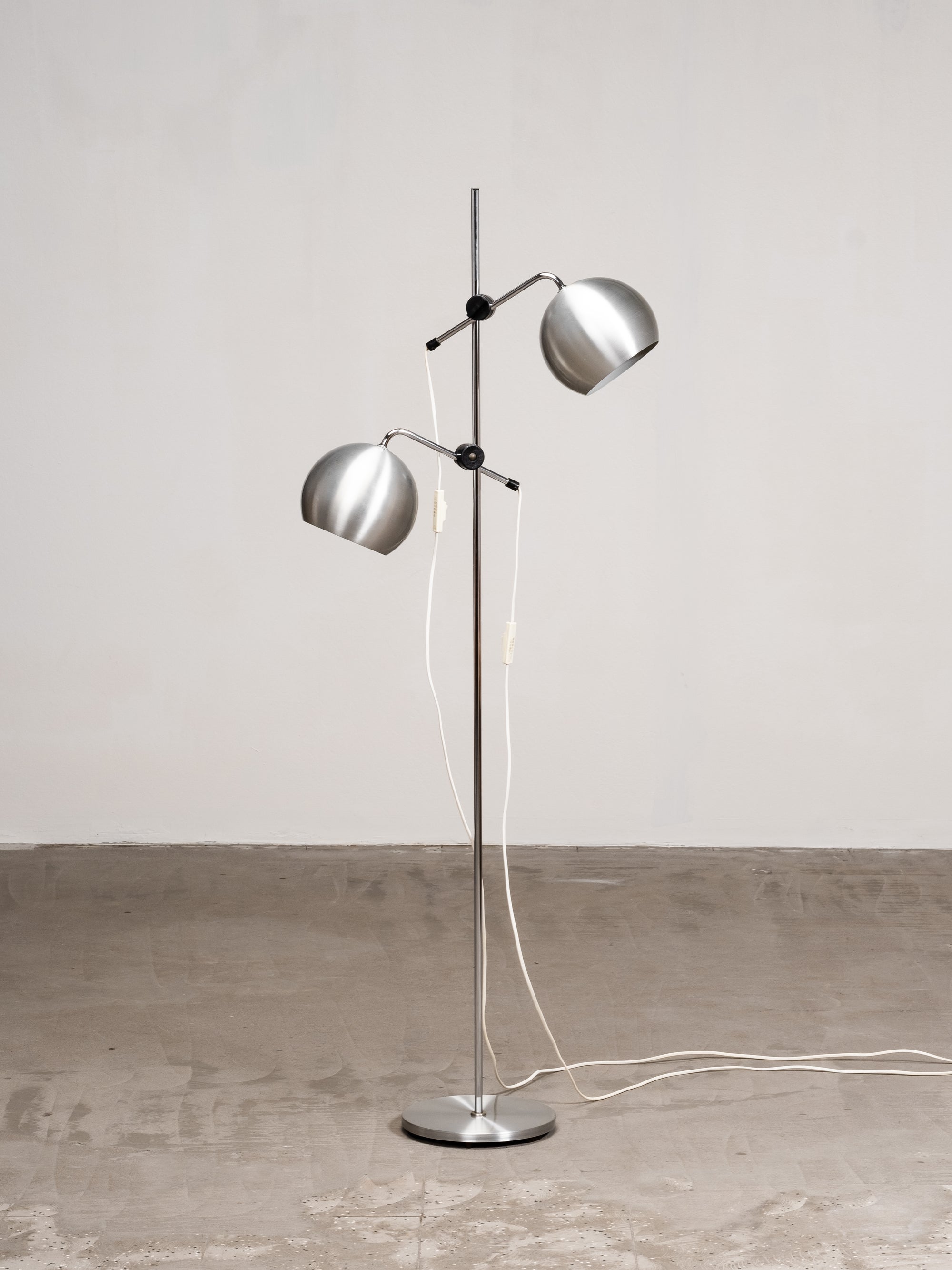 Double-Spotlight Floor Lamp by TS Belysning, Sweden, 1970s