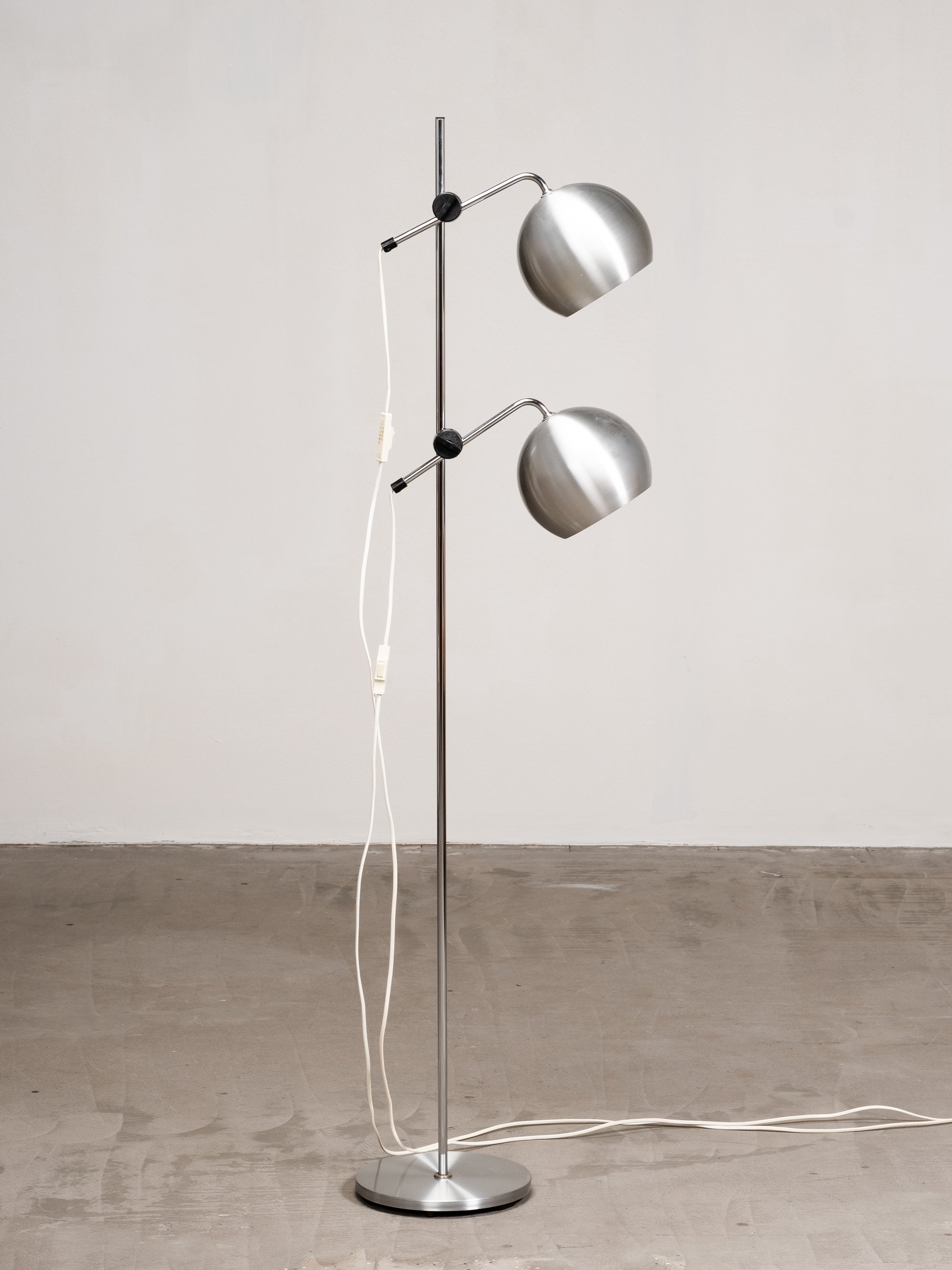 Double-Spotlight Floor Lamp by TS Belysning, Sweden, 1970s