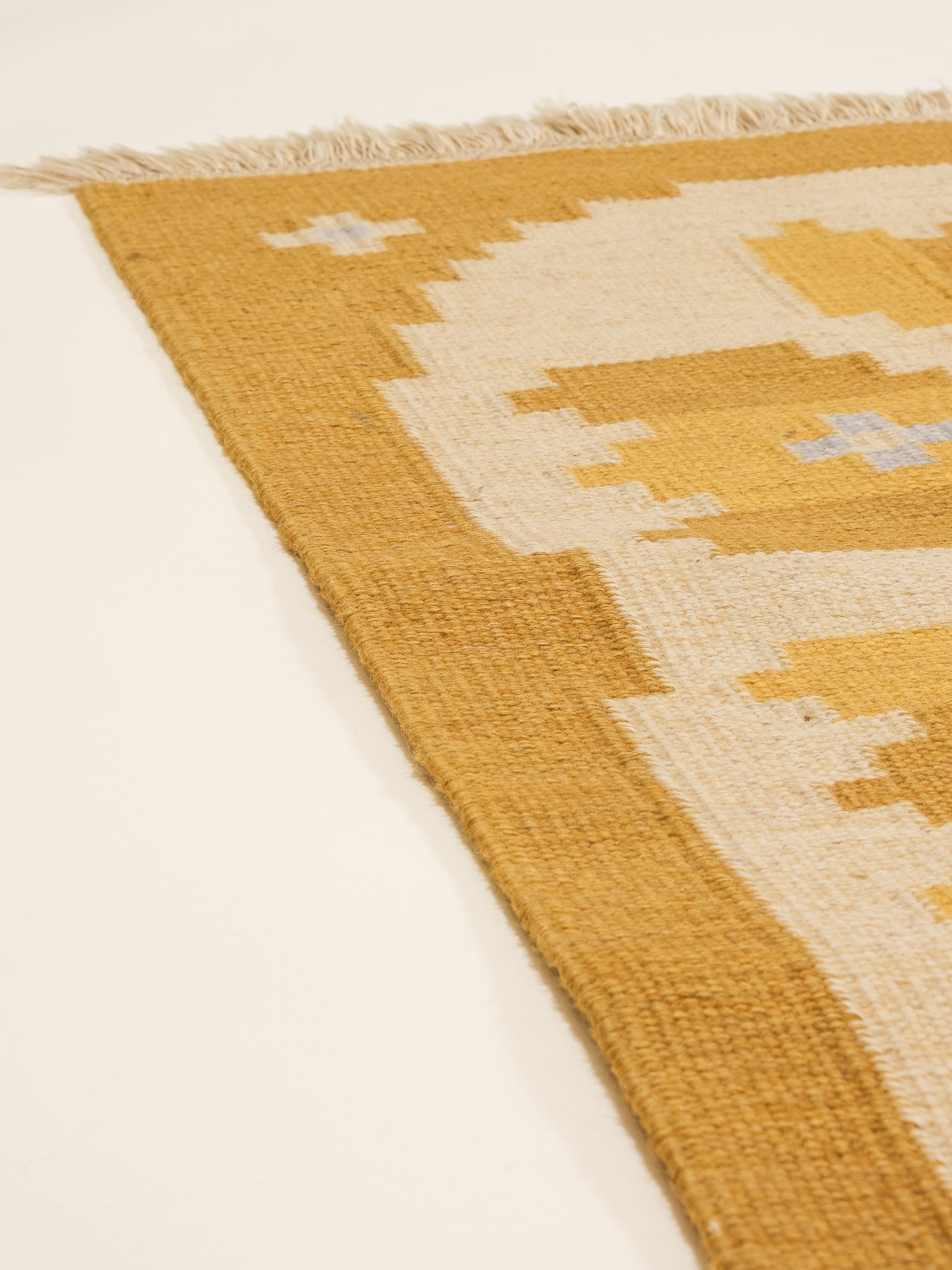 Vintage Swedish Flatweave Wool Rug