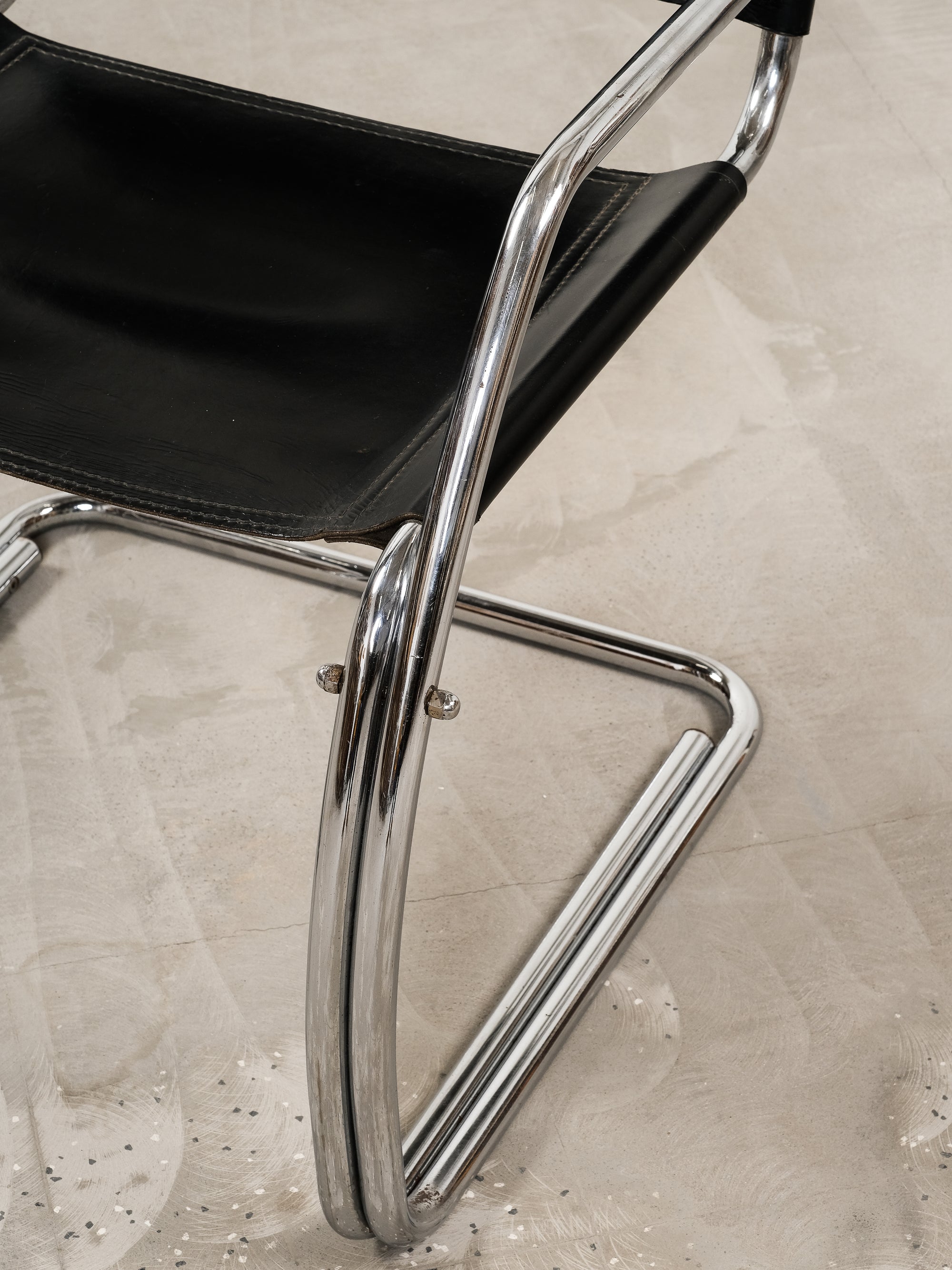 Mid-Century Tubular Chrome Cantilever Armchair, 1970s