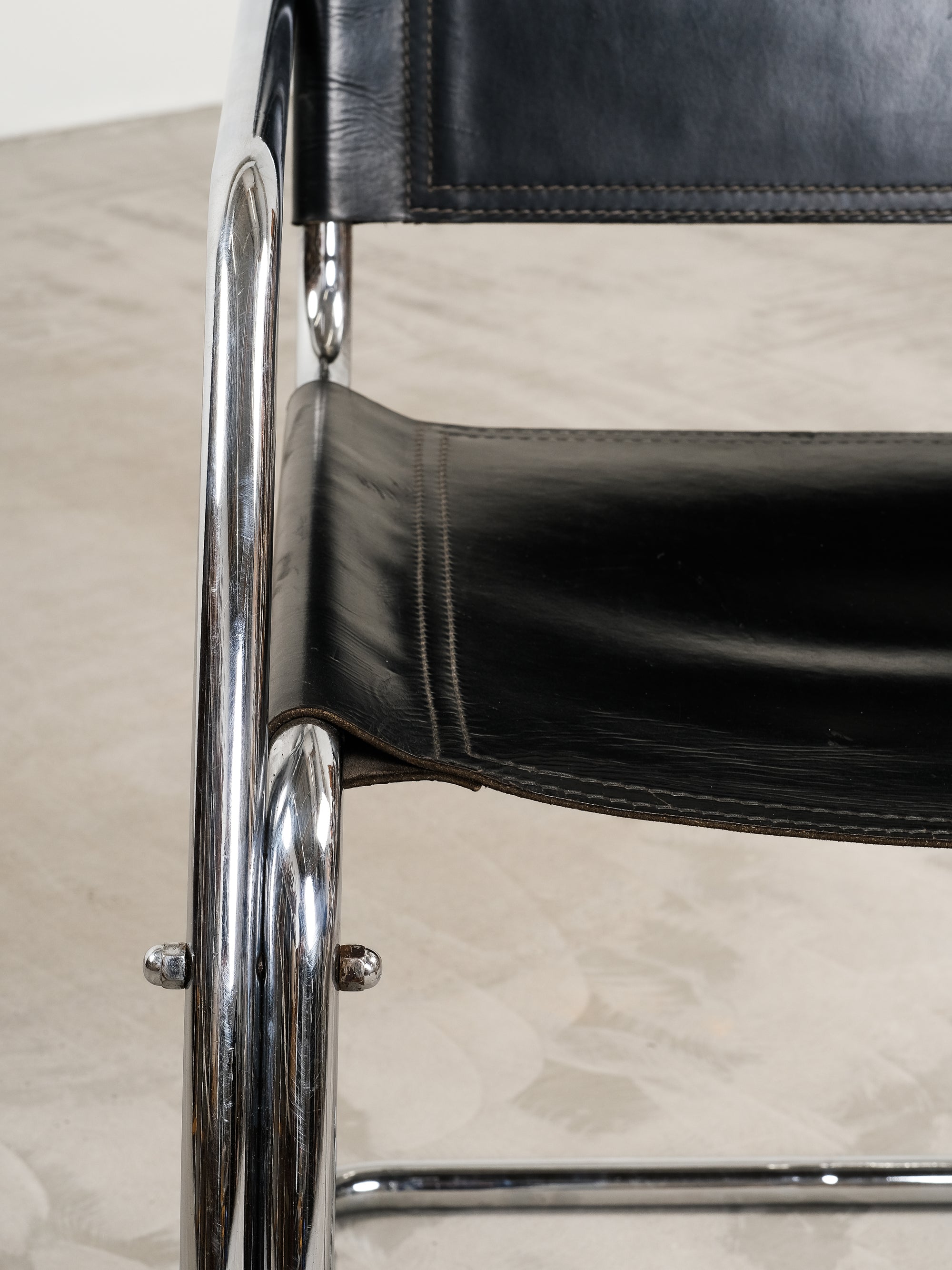 Mid-Century Tubular Chrome Cantilever Armchair, 1970s