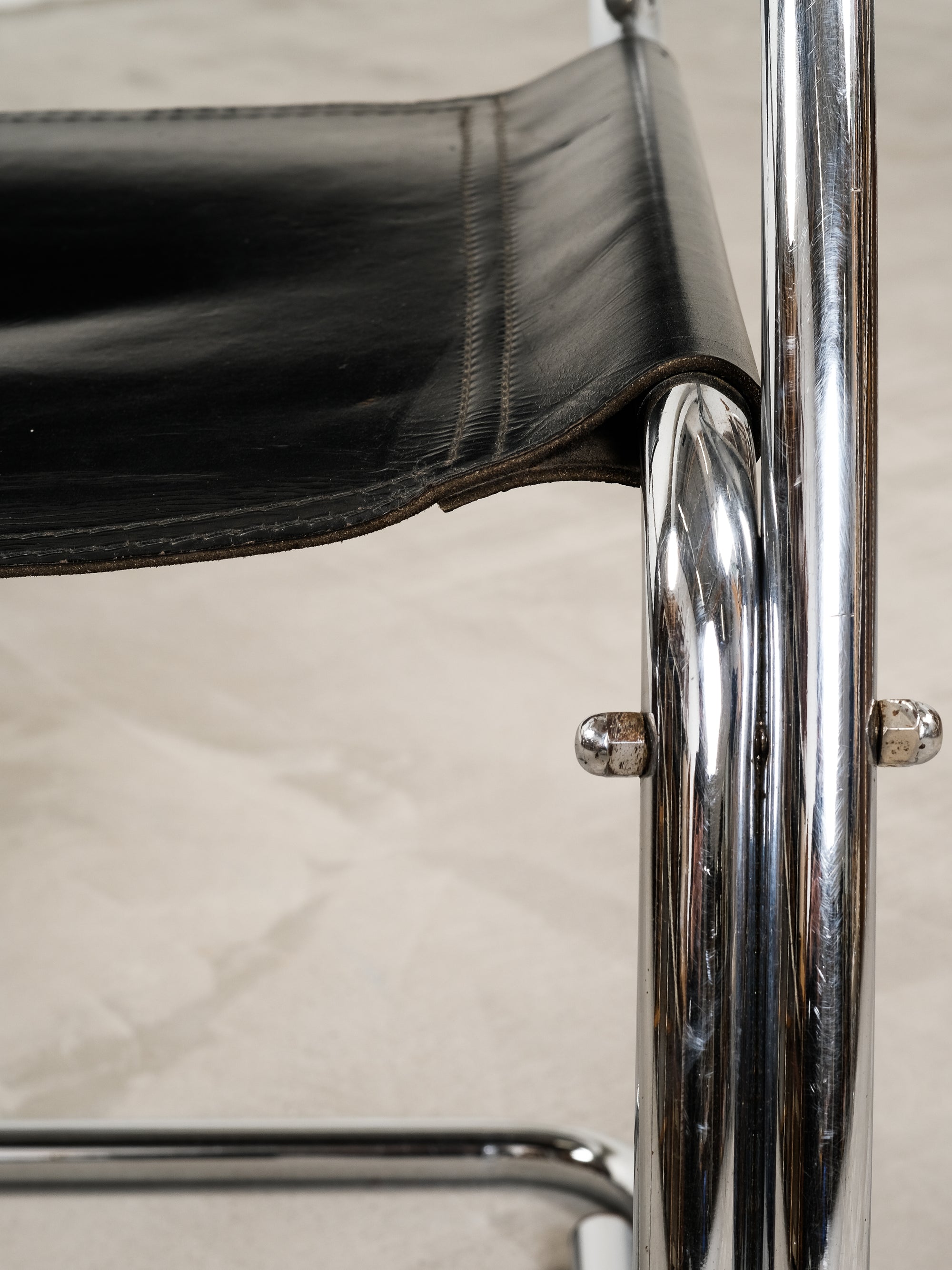 Mid-Century Tubular Chrome Cantilever Armchair, 1970s