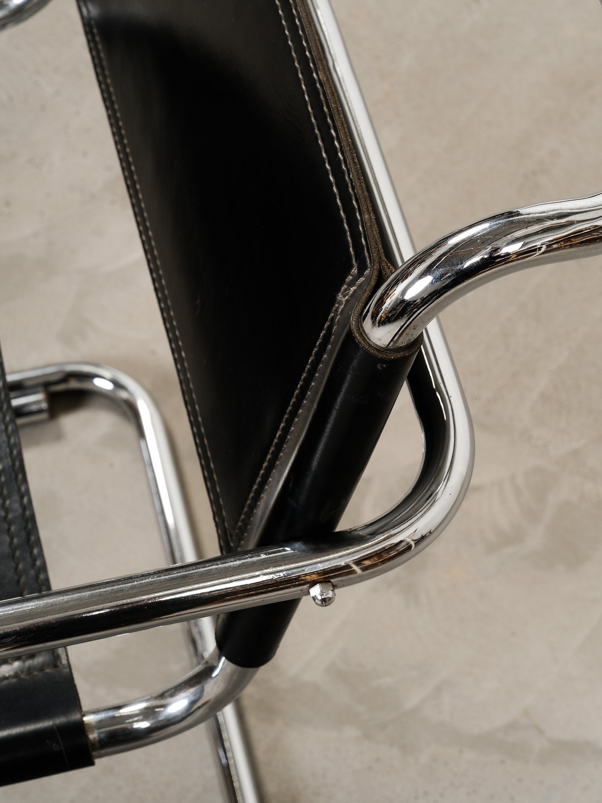 Mid-Century Tubular Chrome Cantilever Armchair, 1970s