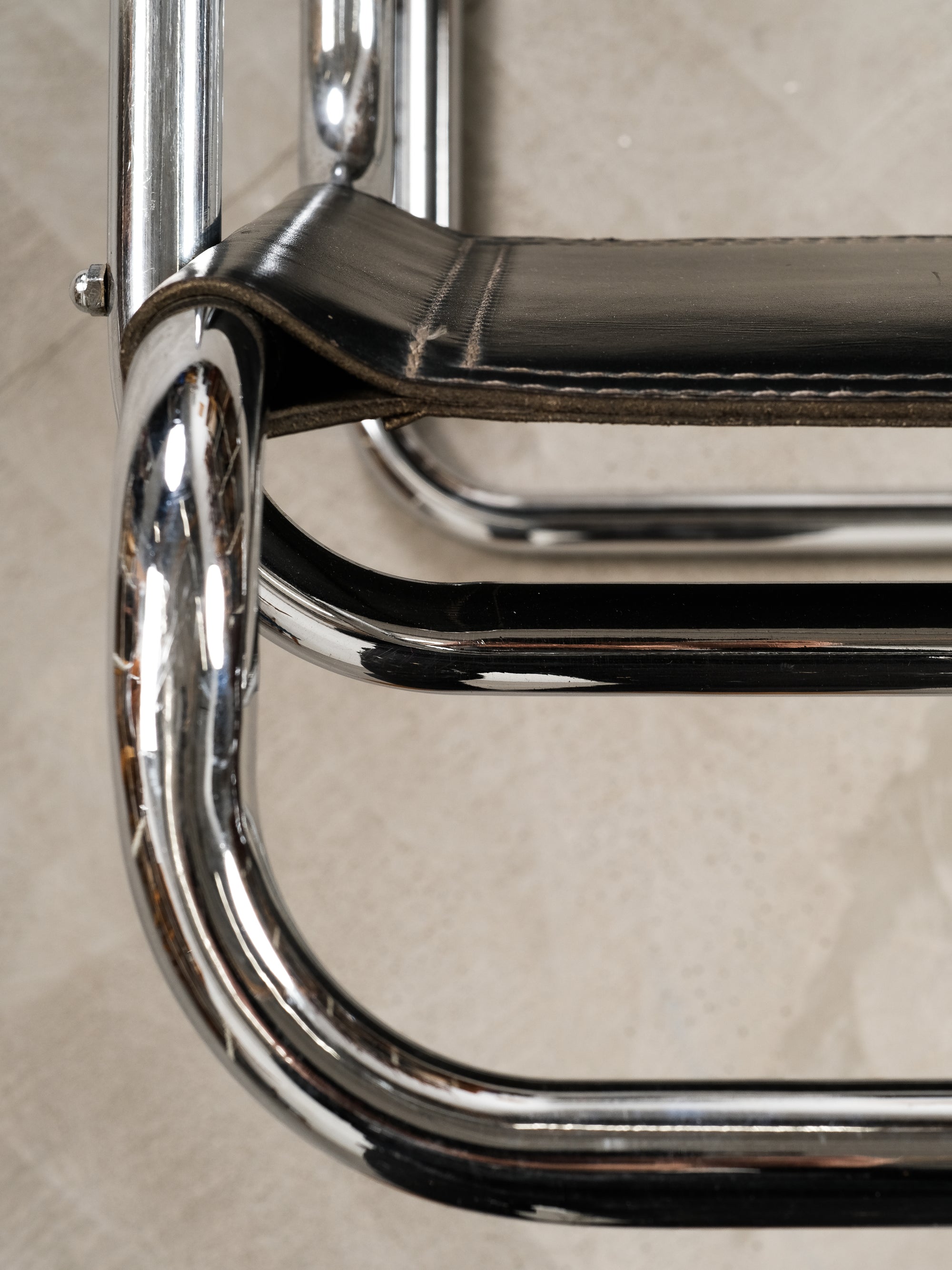 Mid-Century Tubular Chrome Cantilever Armchair, 1970s