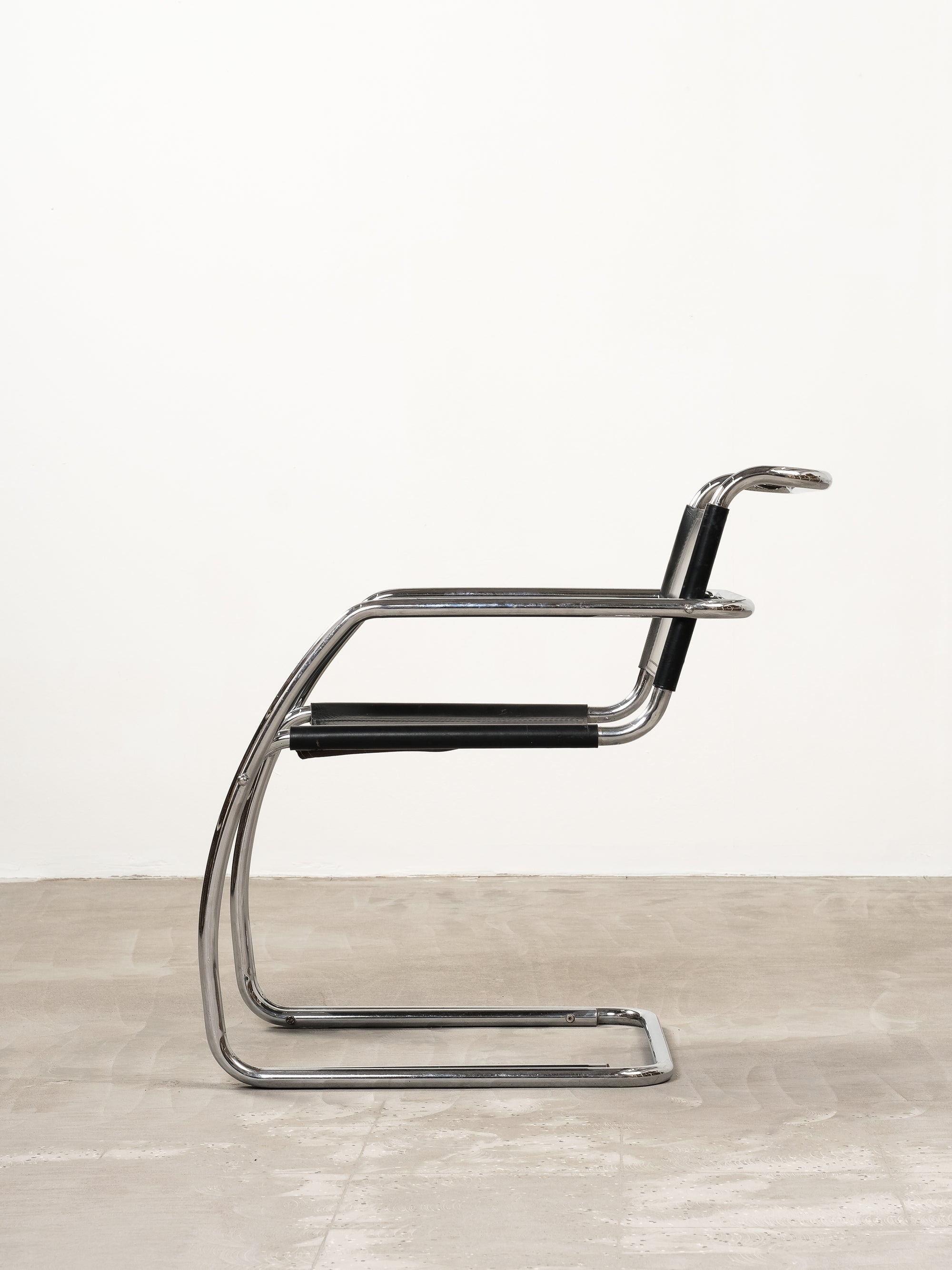Mid-Century Tubular Chrome Cantilever Armchair, 1970s