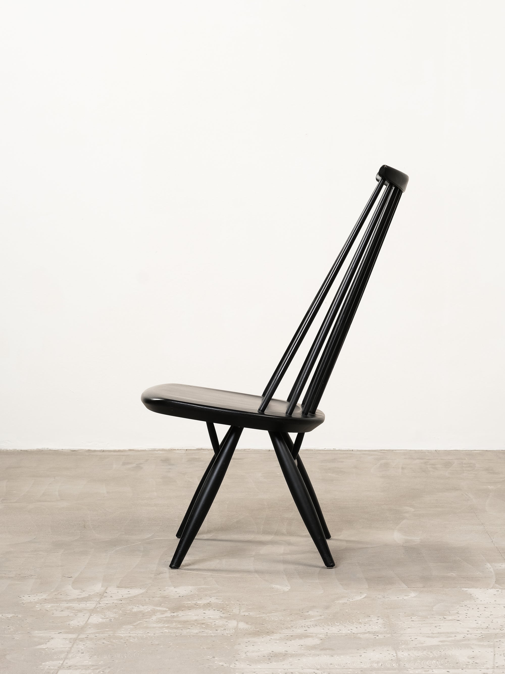 Vintage Black "Mademoiselle" Chair by Ilmari Tapiovaara for Asko