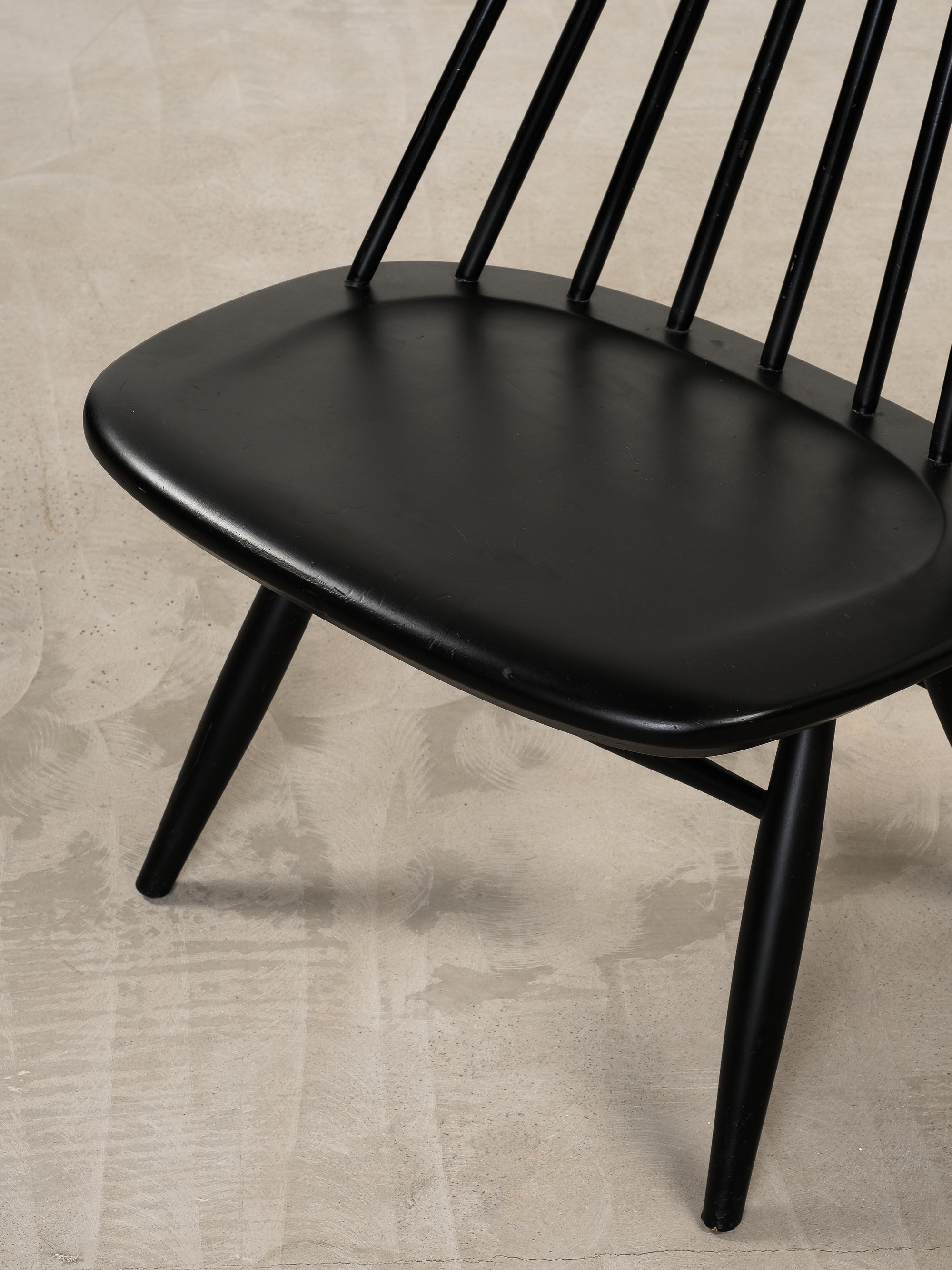 Vintage Black "Mademoiselle" Chair by Ilmari Tapiovaara for Asko