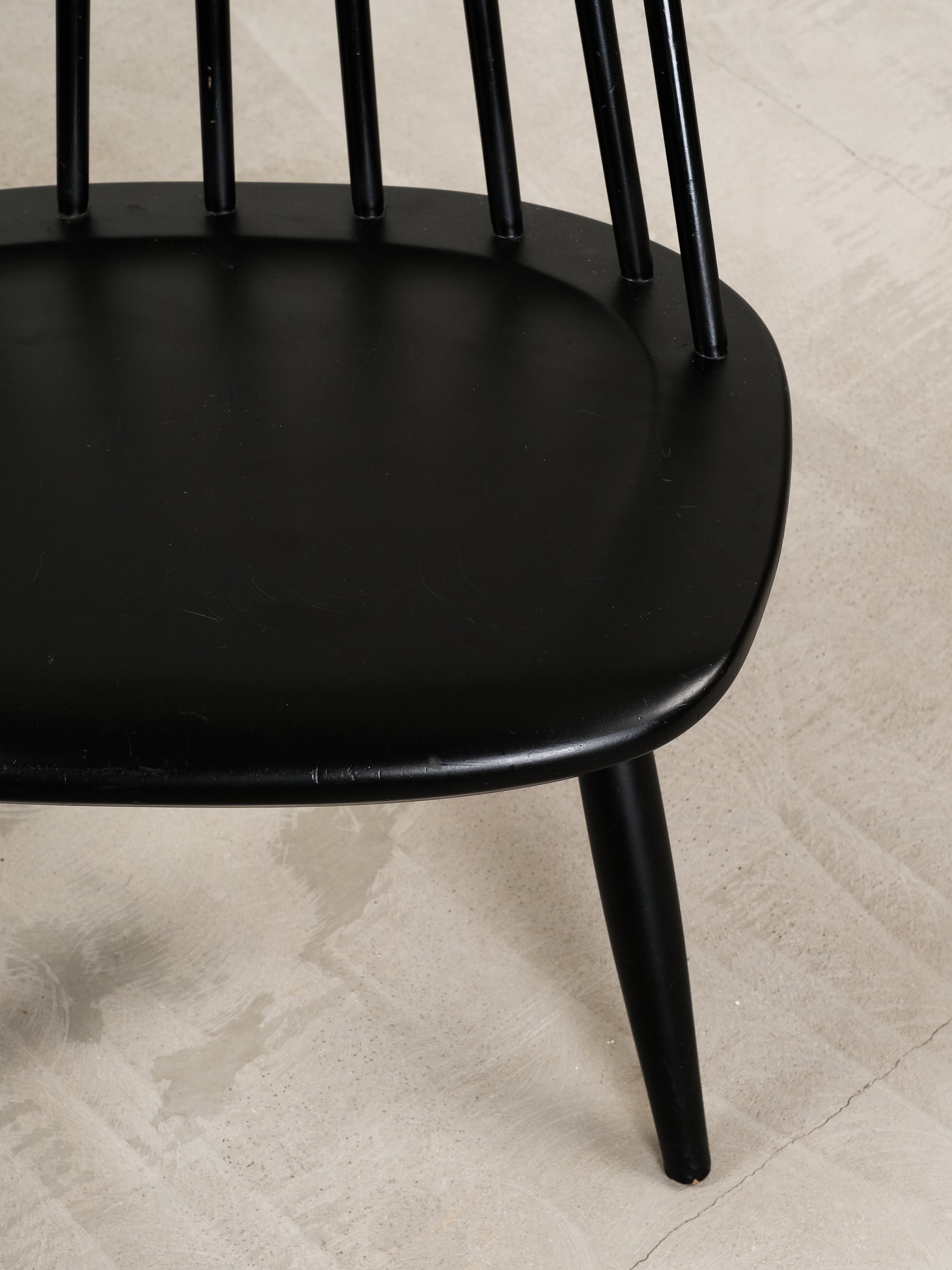 Vintage Black "Mademoiselle" Chair by Ilmari Tapiovaara for Asko