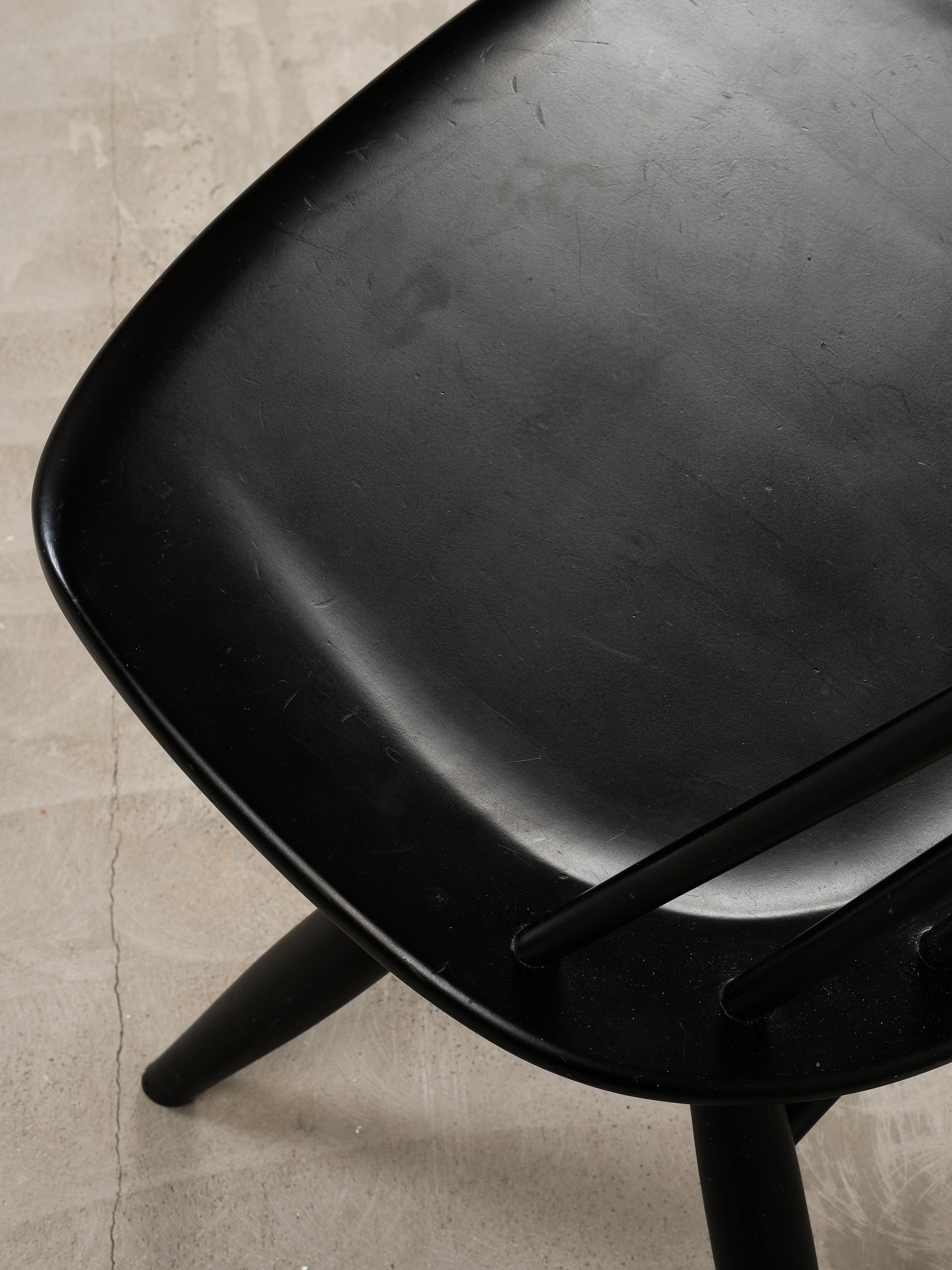 Vintage Black "Mademoiselle" Chair by Ilmari Tapiovaara for Asko