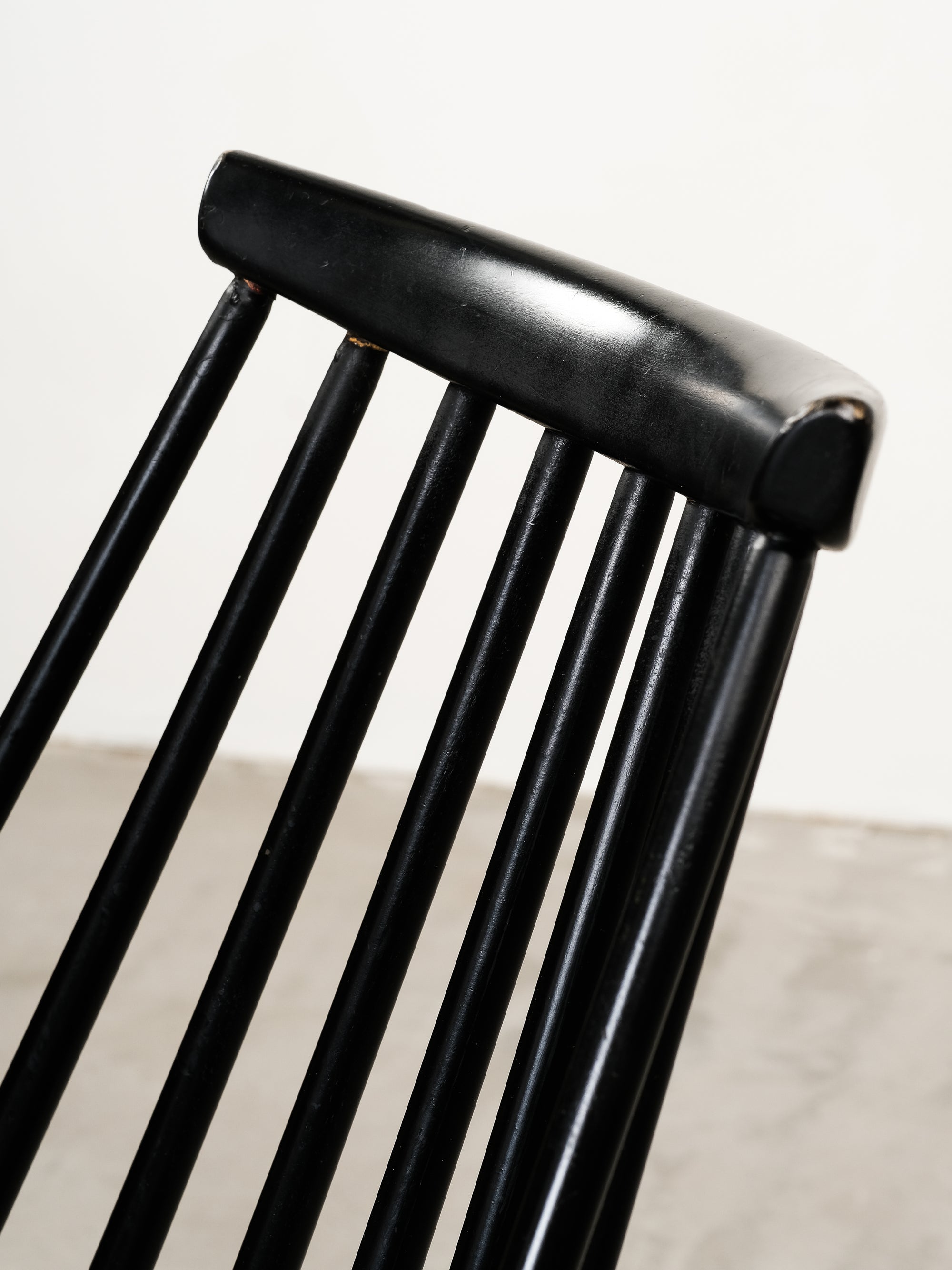 Vintage Black "Mademoiselle" Chair by Ilmari Tapiovaara for Asko