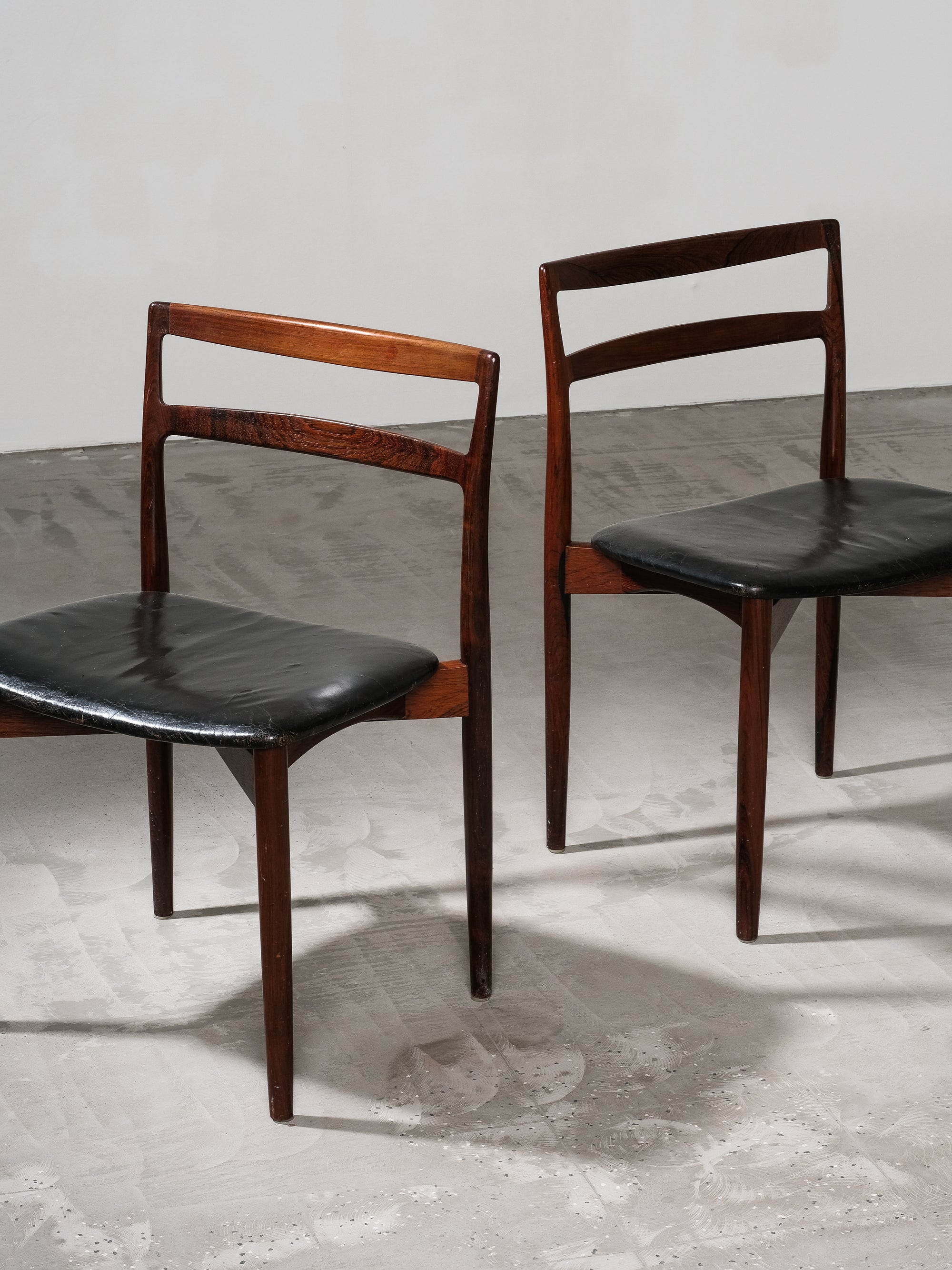 Pair of Harry Østergaard Model 61 Dining Chairs, Randers Mobelfabrik, Denmark, 1960s