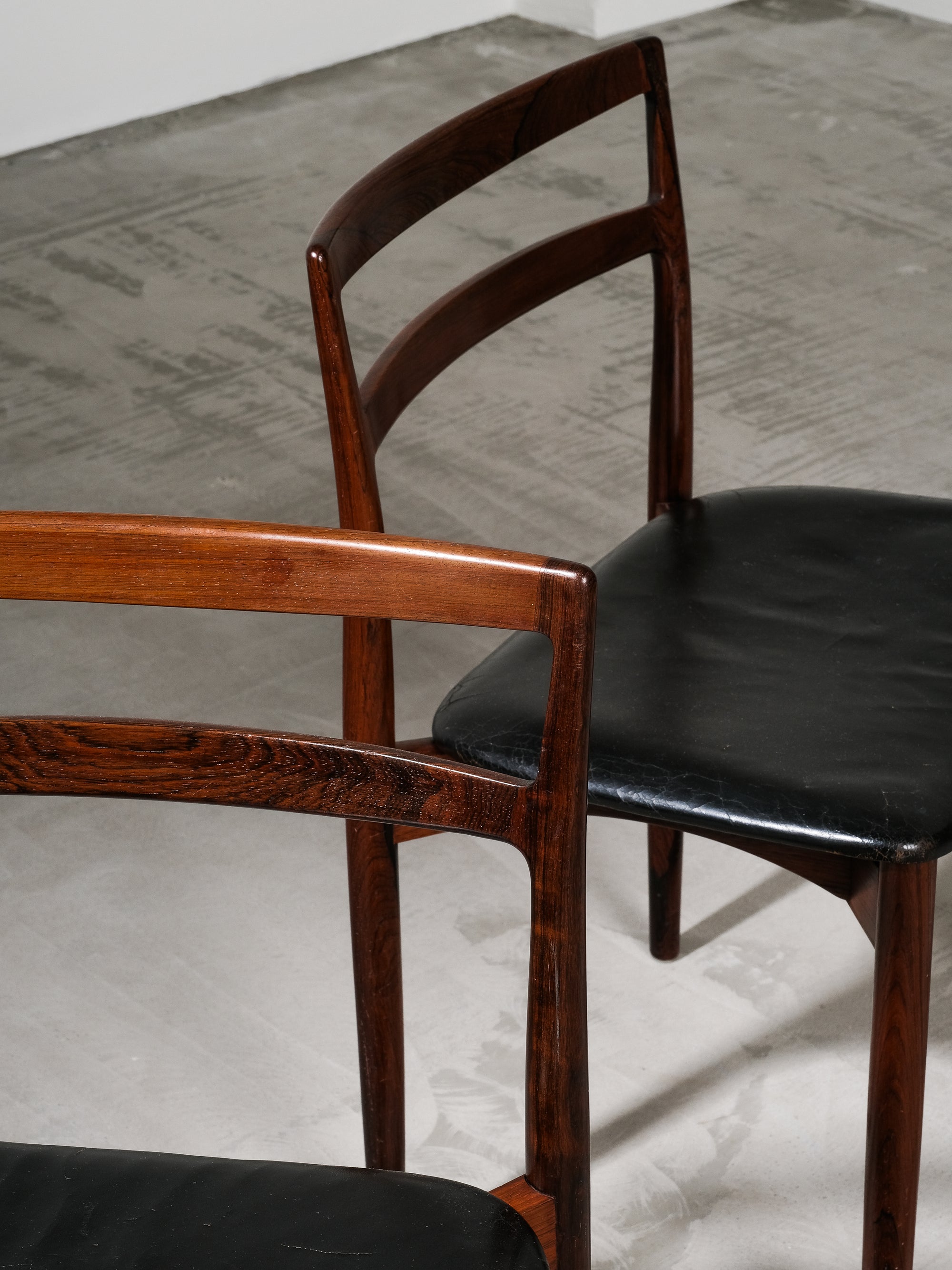 Pair of Harry Østergaard Model 61 Dining Chairs, Randers Mobelfabrik, Denmark, 1960s