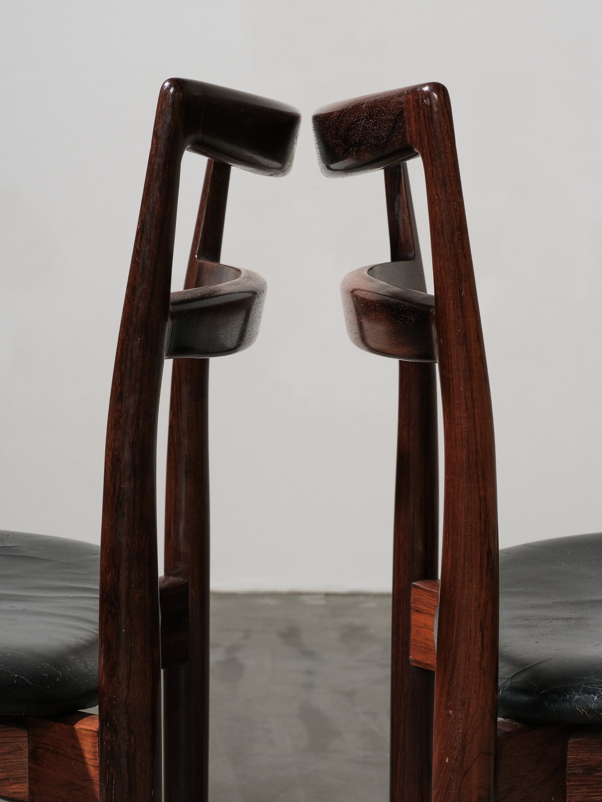 Pair of Harry Østergaard Model 61 Dining Chairs, Randers Mobelfabrik, Denmark, 1960s