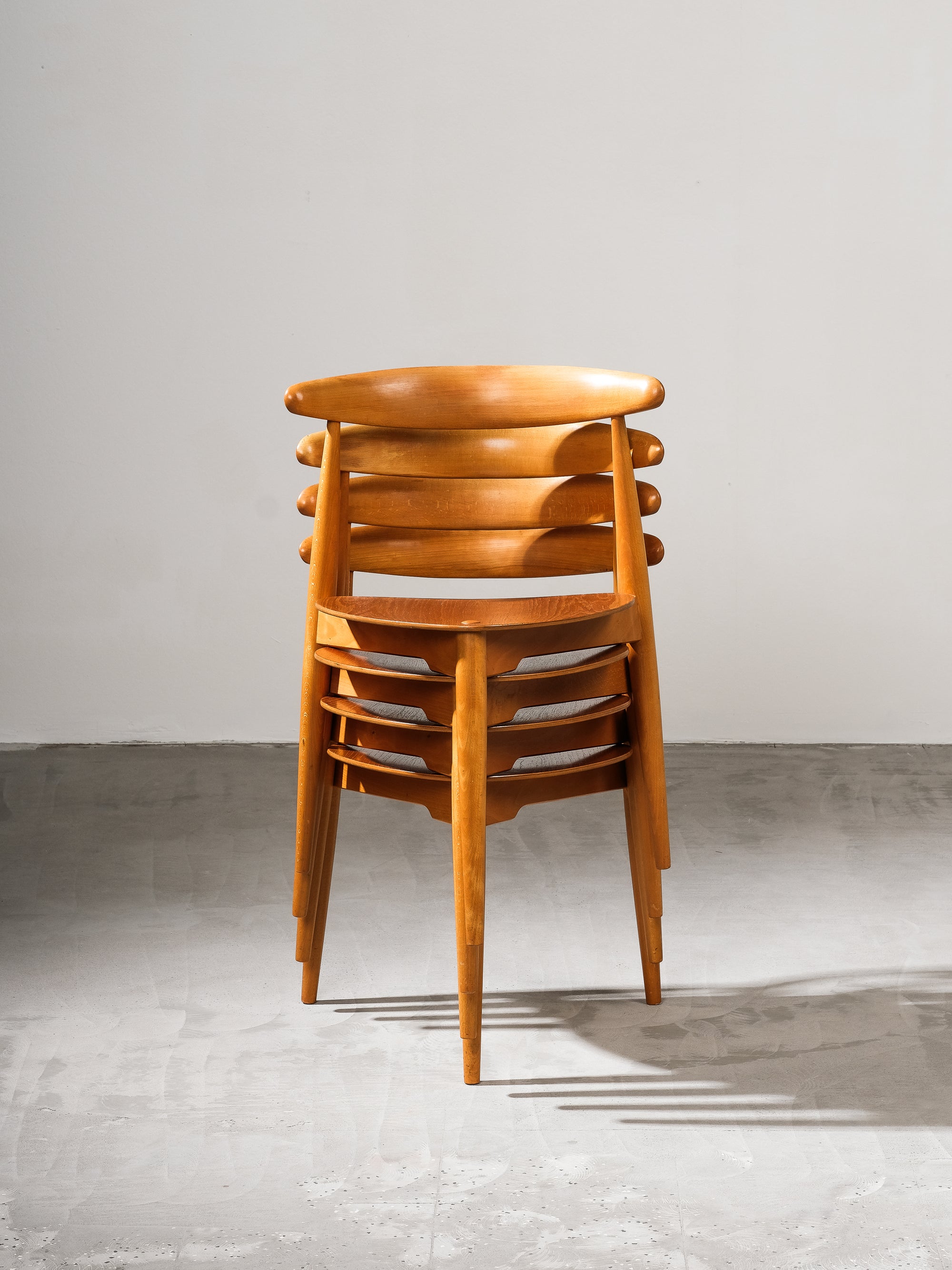 FH4103 Heart Dining Chairs by Hans Wegner for Fritz Hansen, Denmark, 1950s, Set 4