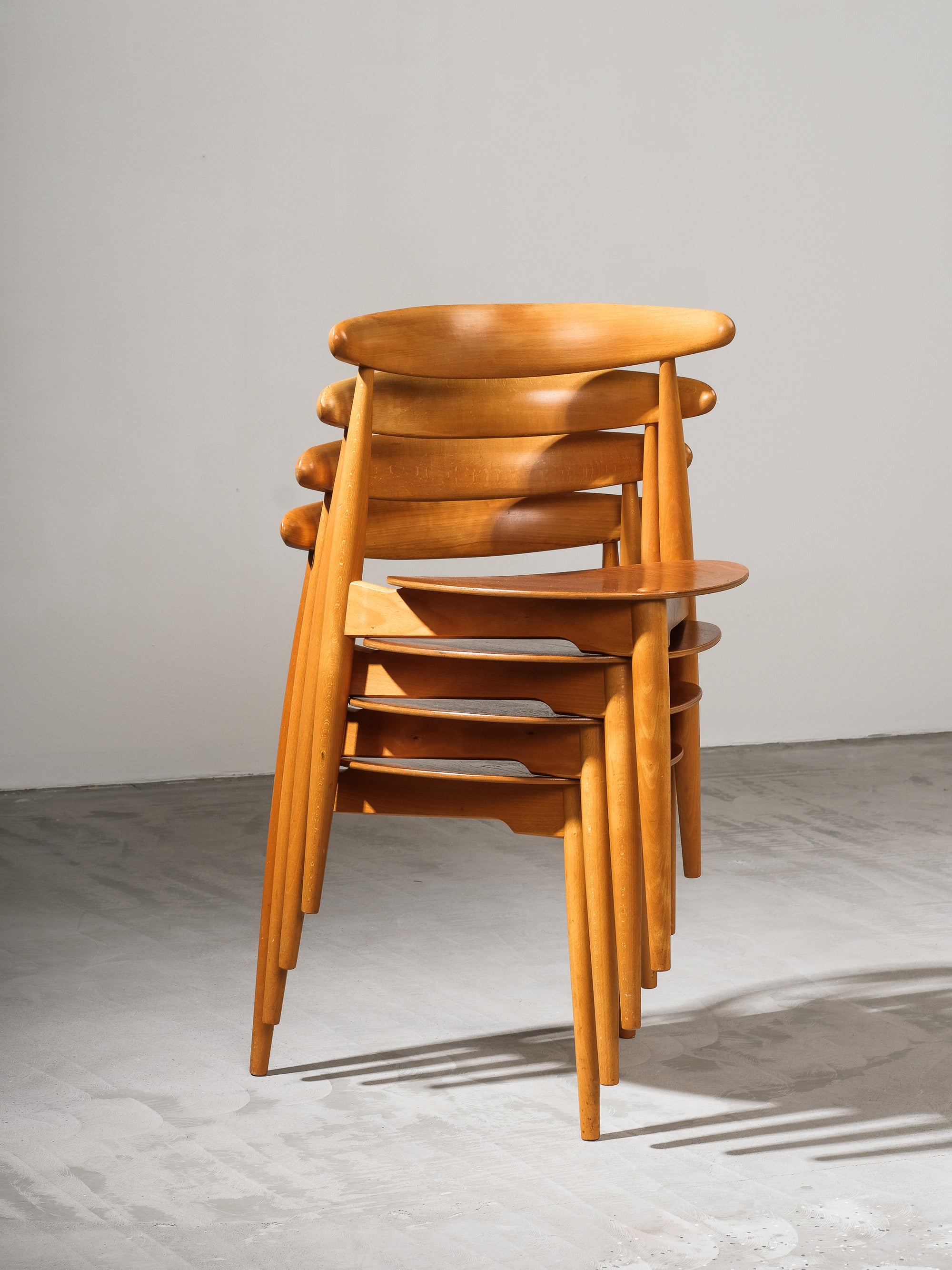 FH4103 Heart Dining Chairs by Hans Wegner for Fritz Hansen, Denmark, 1950s, Set 4