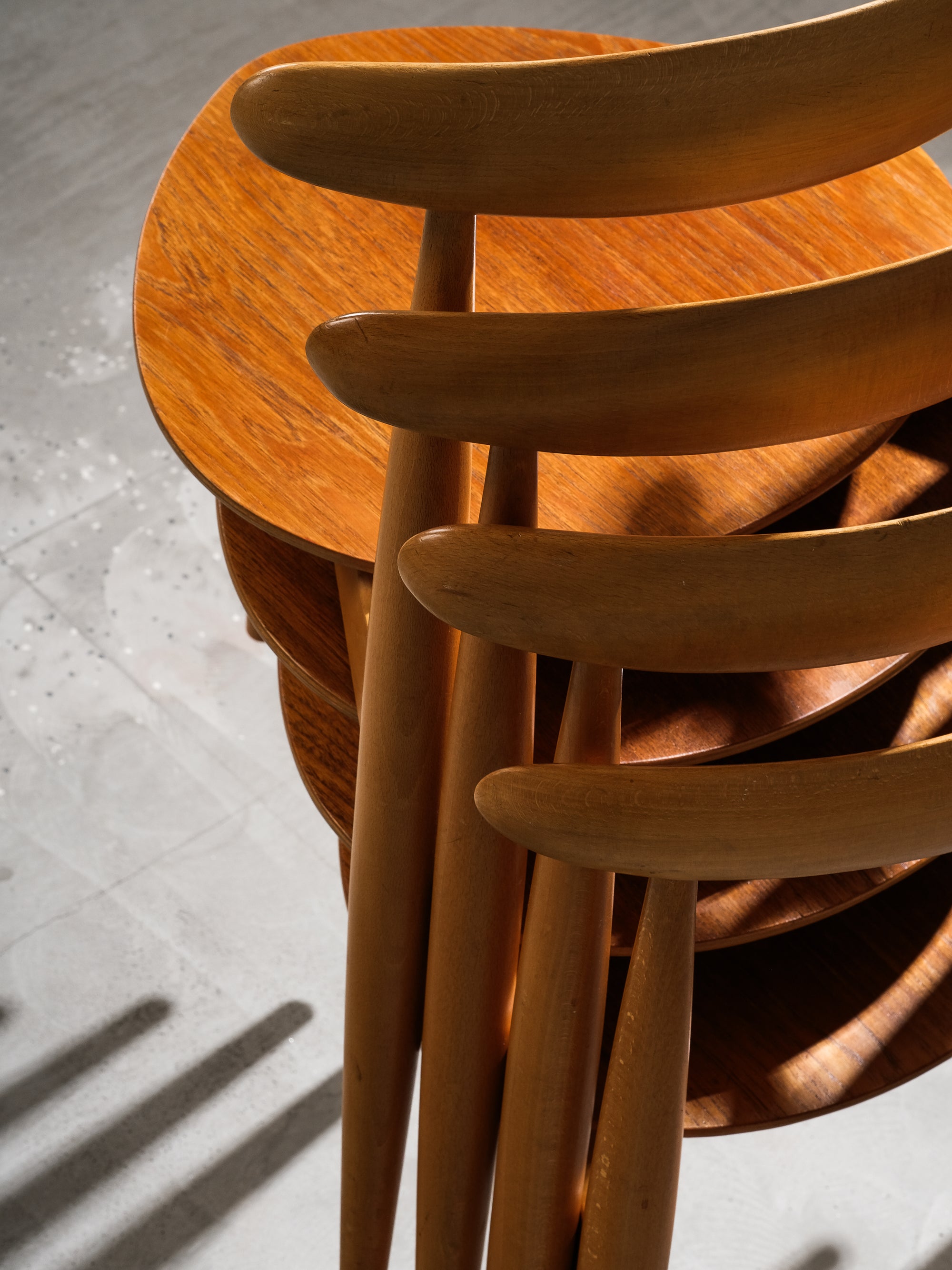 FH4103 Heart Dining Chairs by Hans Wegner for Fritz Hansen, Denmark, 1950s, Set 4