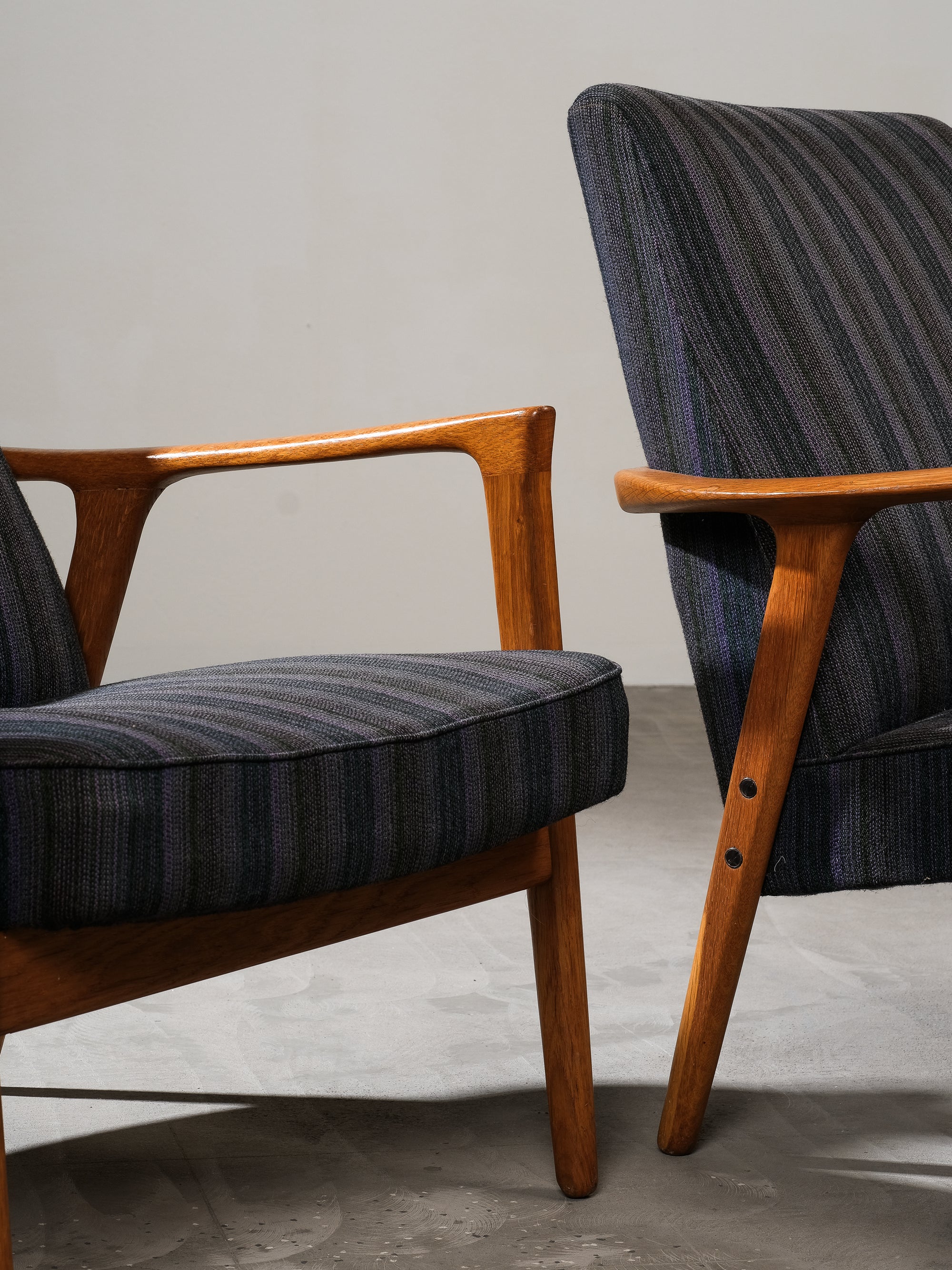 Oak "Tunis" Lounge Chairs by Inge Andersson for Bröderna Anderssons, 1960s