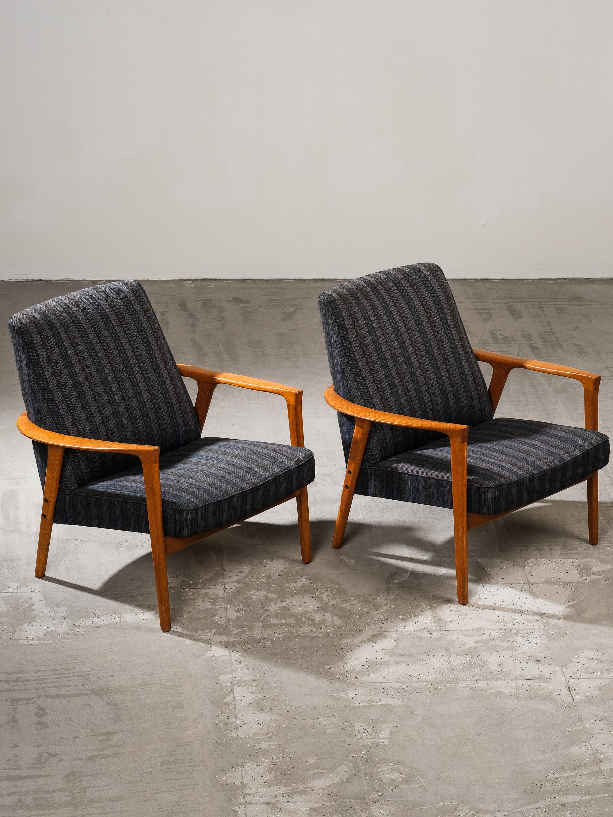Oak "Tunis" Lounge Chairs by Inge Andersson for Bröderna Anderssons, 1960s