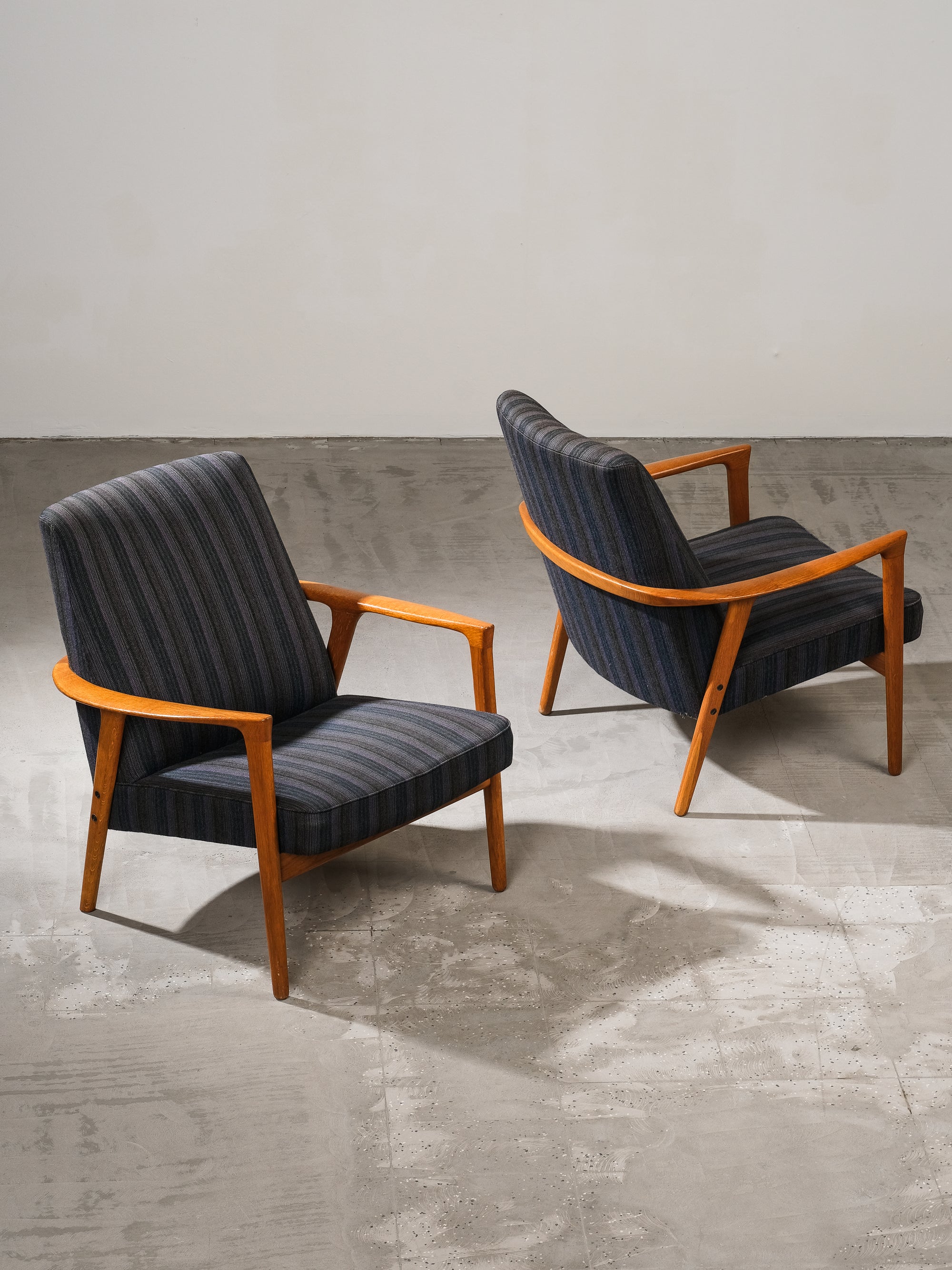 Oak "Tunis" Lounge Chairs by Inge Andersson for Bröderna Anderssons, 1960s