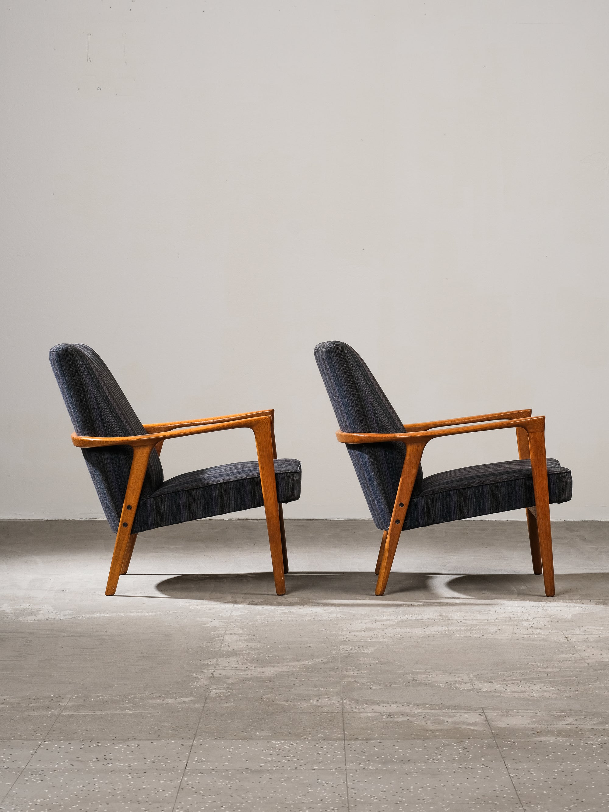 Oak "Tunis" Lounge Chairs by Inge Andersson for Bröderna Anderssons, 1960s