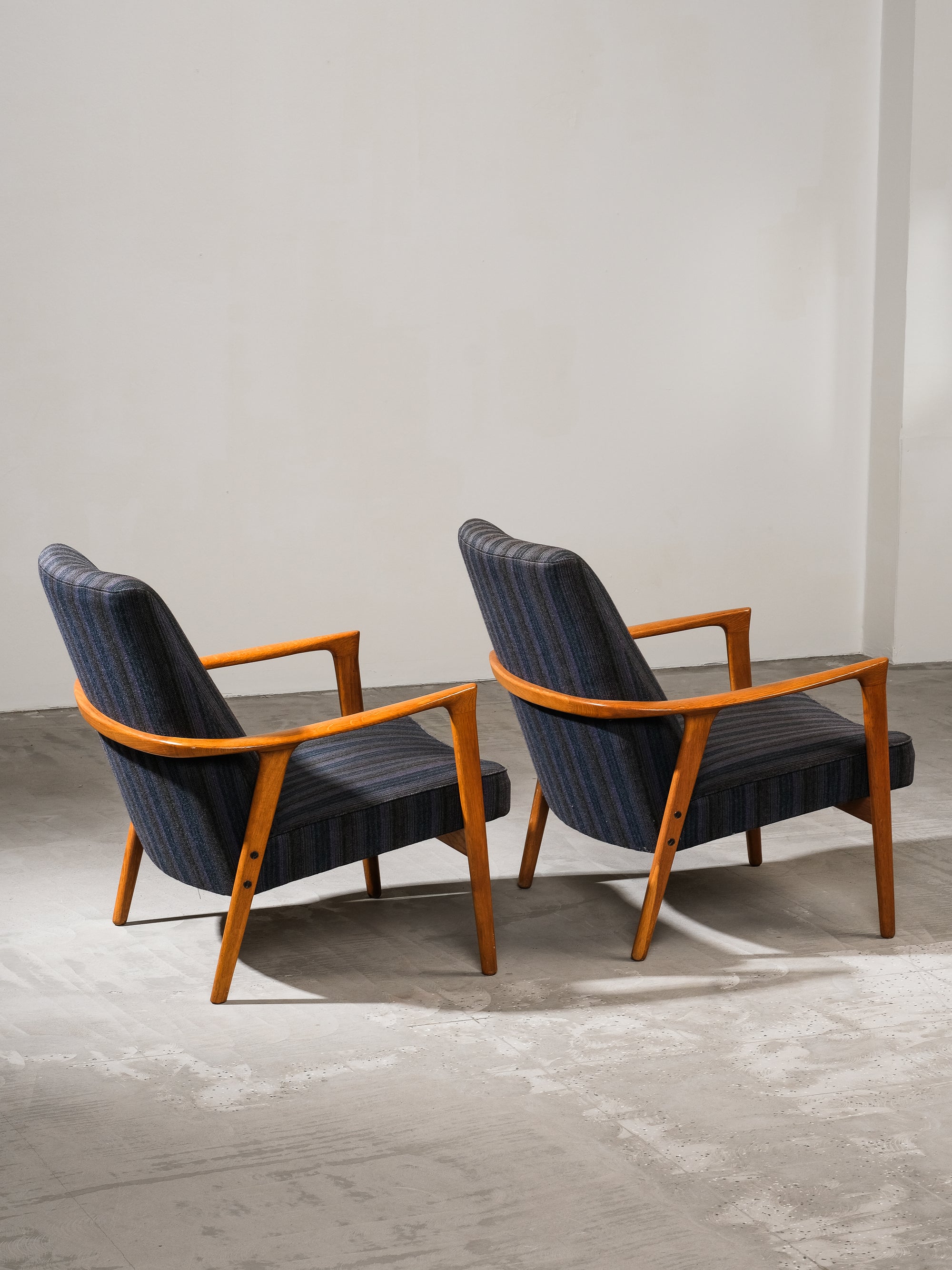 Oak "Tunis" Lounge Chairs by Inge Andersson for Bröderna Anderssons, 1960s