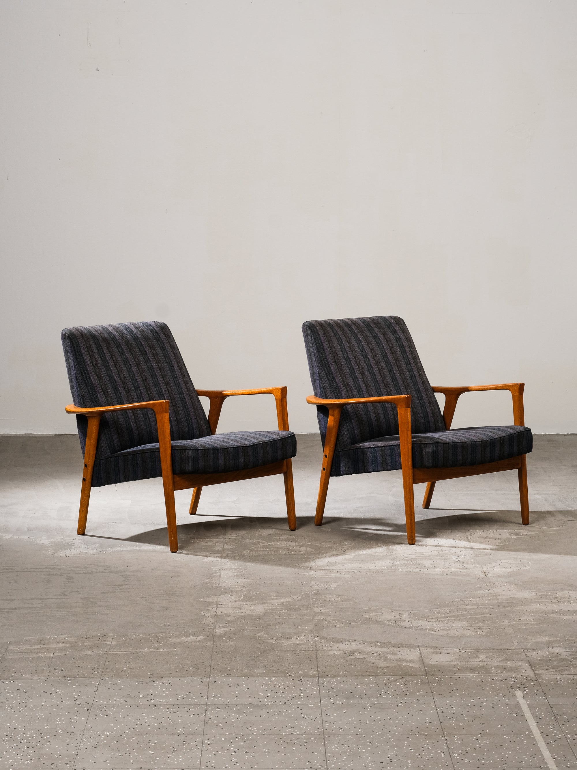 Oak "Tunis" Lounge Chairs by Inge Andersson for Bröderna Anderssons, 1960s
