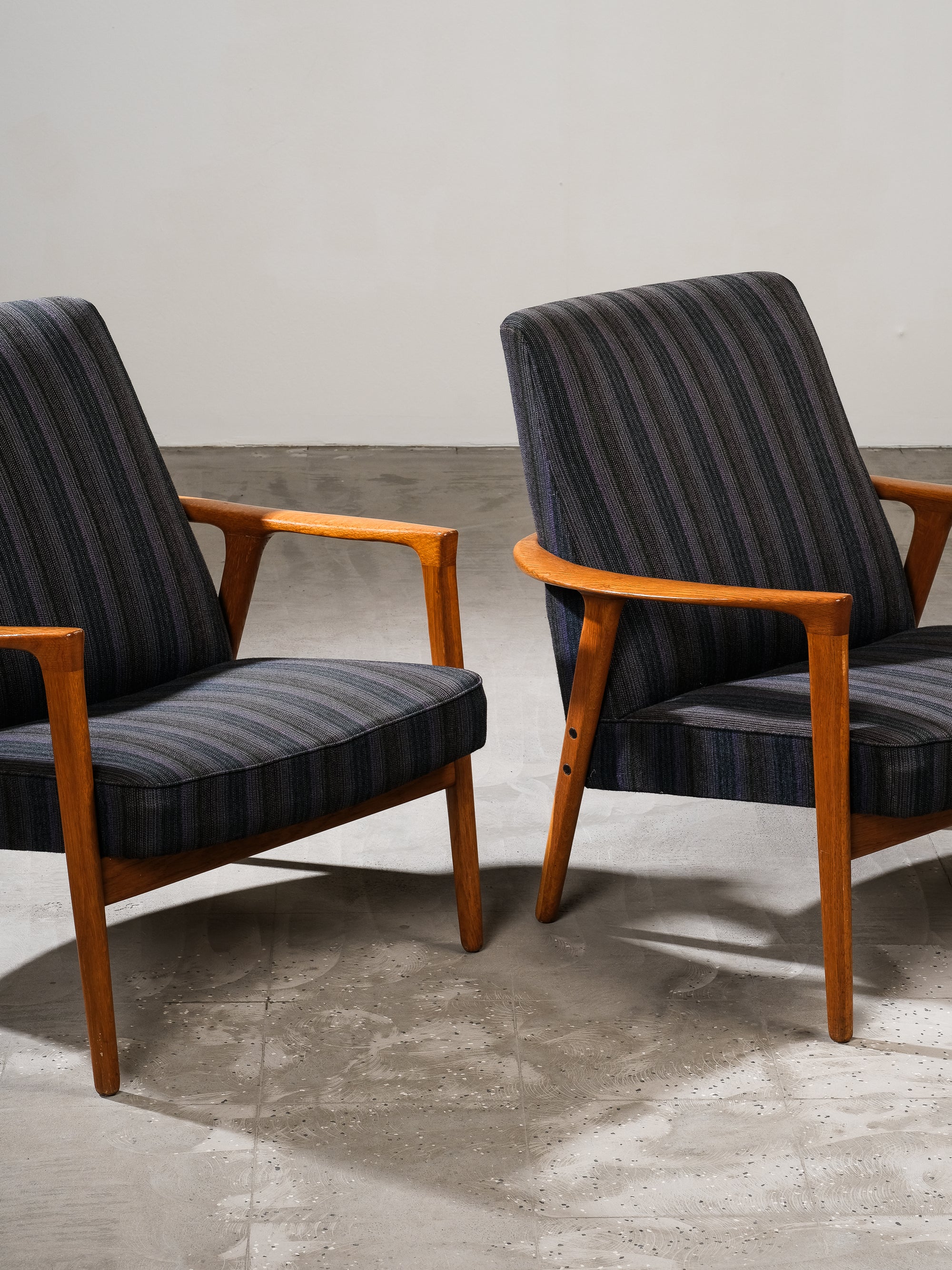 Oak "Tunis" Lounge Chairs by Inge Andersson for Bröderna Anderssons, 1960s