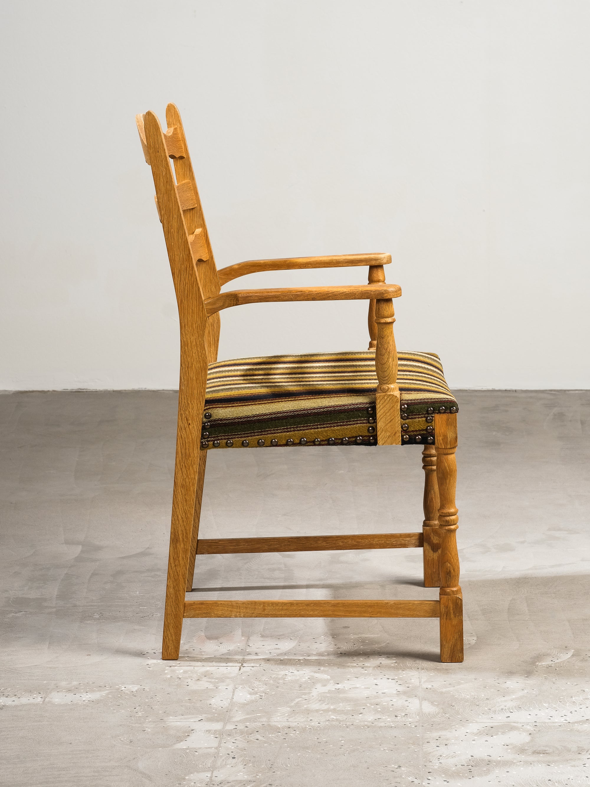 Mid-Century Oak Danish Dining Chairs by Henning Kjærnulf, Denmark, Set of 6