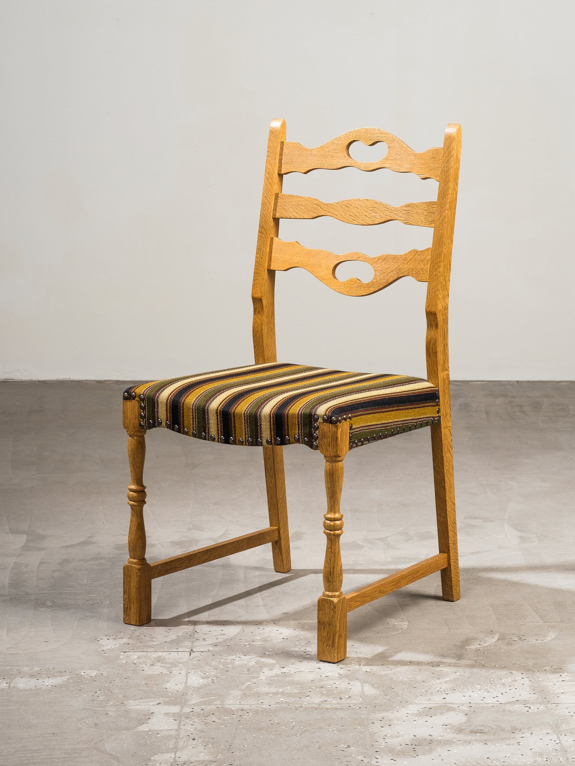 Mid-Century Oak Danish Dining Chairs by Henning Kjærnulf, Denmark, Set of 6