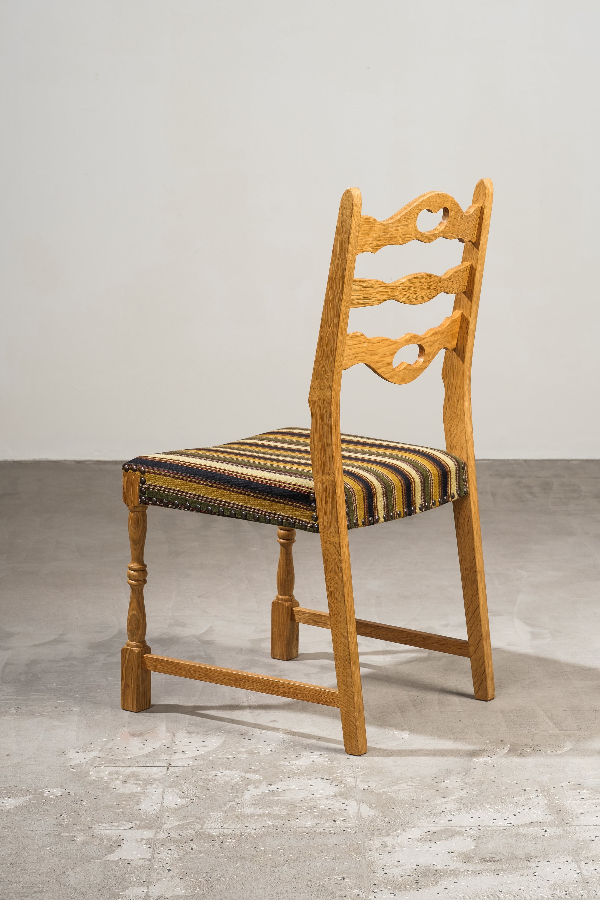 Mid-Century Oak Danish Dining Chairs by Henning Kjærnulf, Denmark, Set of 6