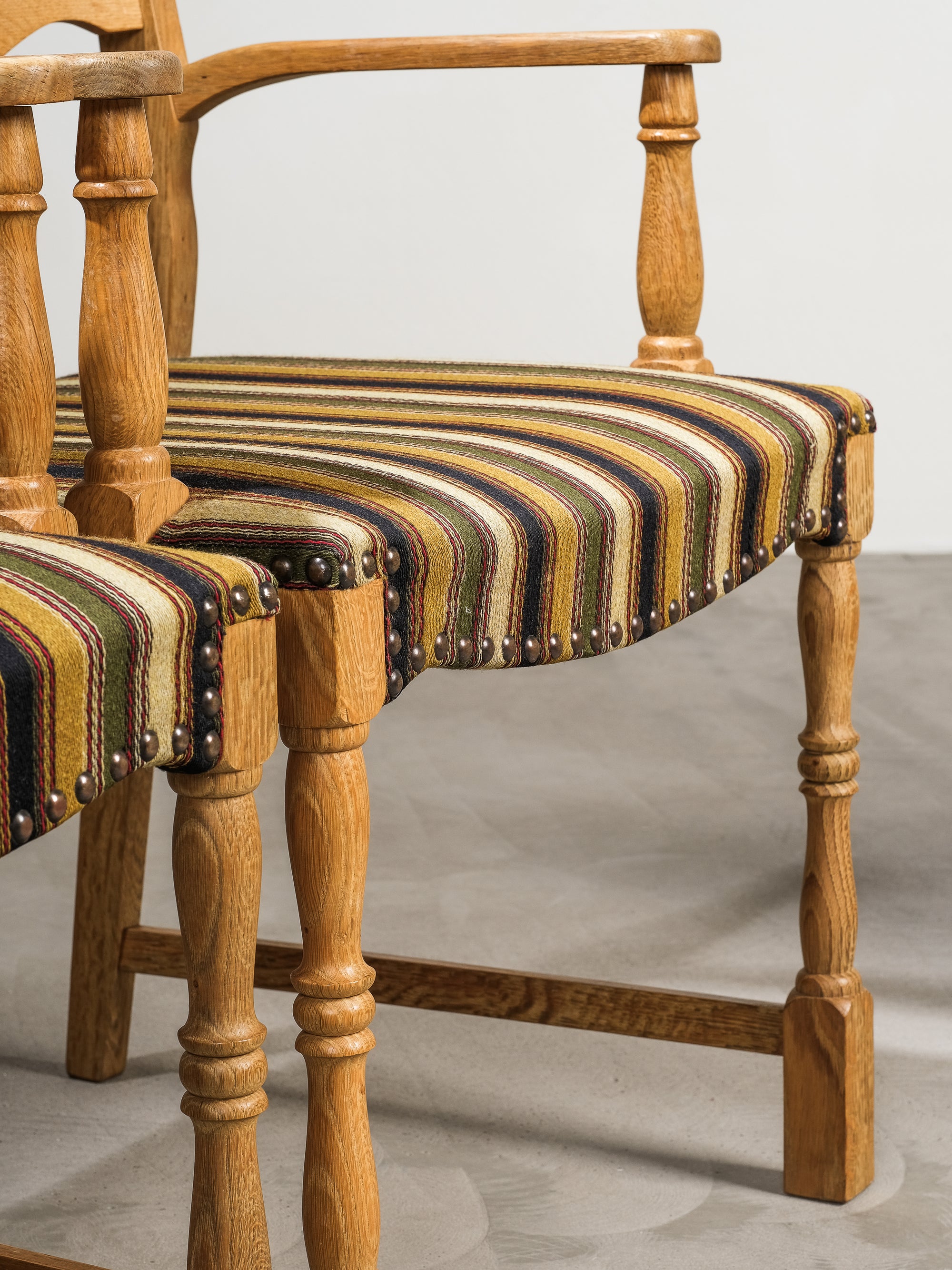 Mid-Century Oak Danish Dining Chairs by Henning Kjærnulf, Denmark, Set of 6