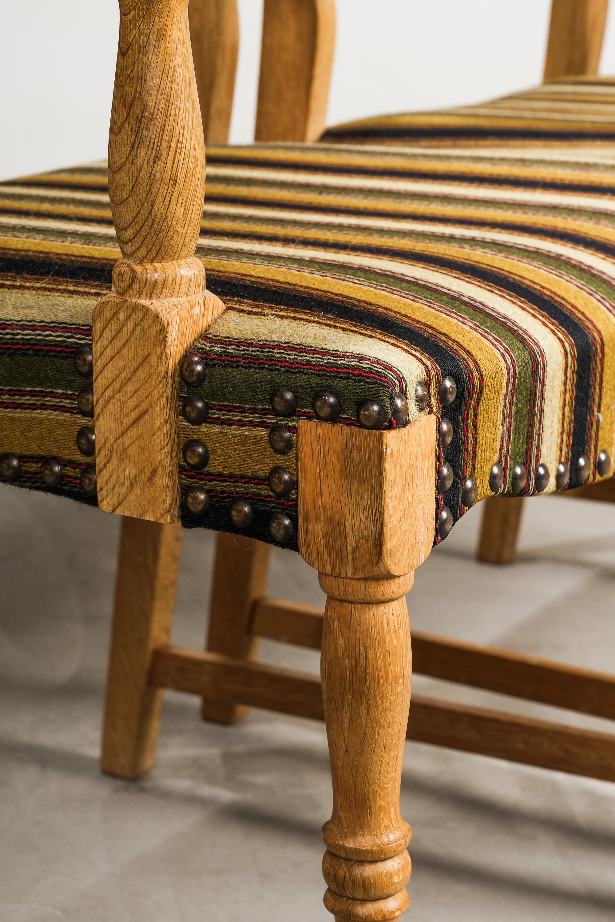 Mid-Century Oak Danish Dining Chairs by Henning Kjærnulf, Denmark, Set of 6