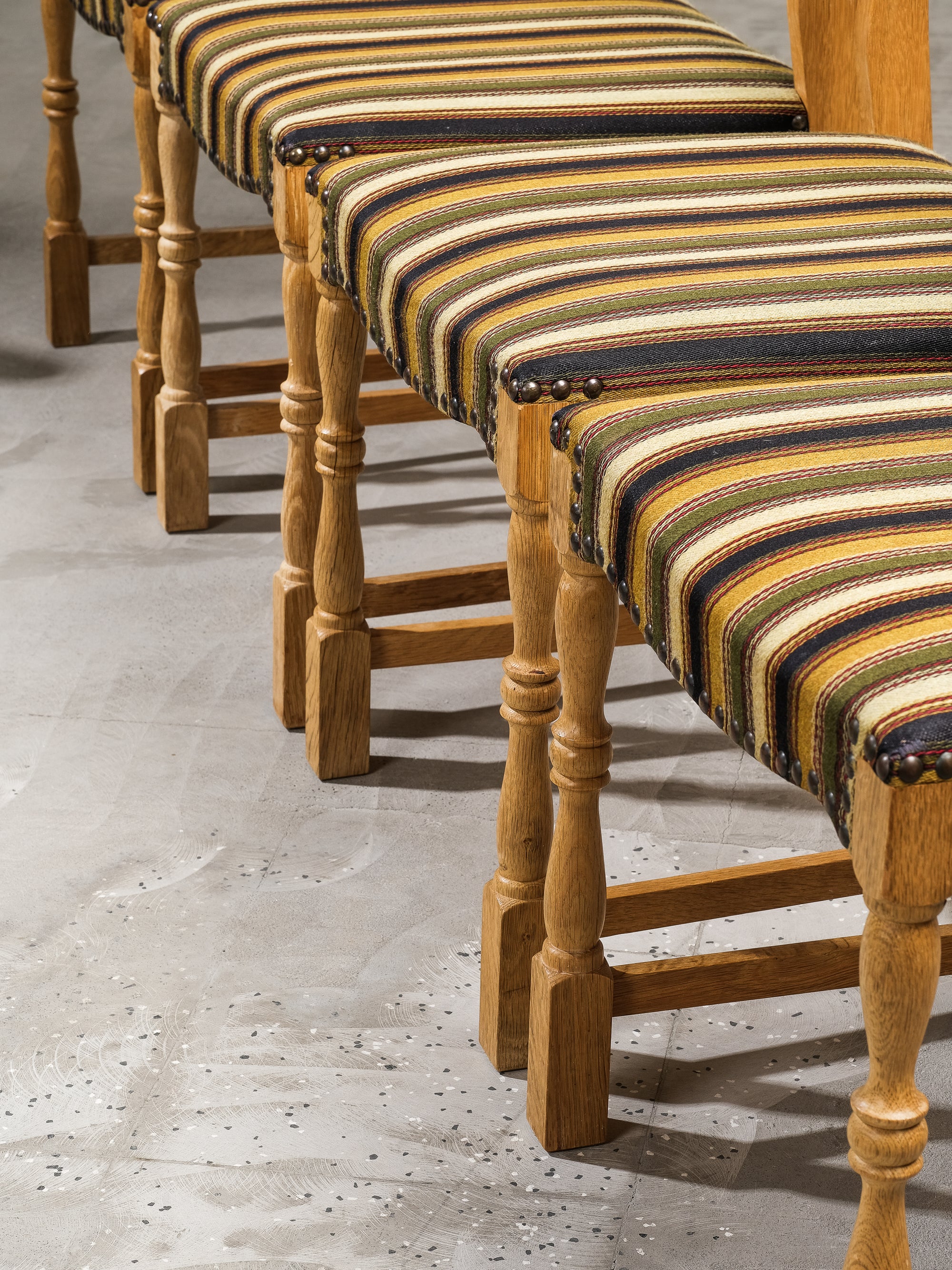 Mid-Century Oak Danish Dining Chairs by Henning Kjærnulf, Denmark, Set of 6
